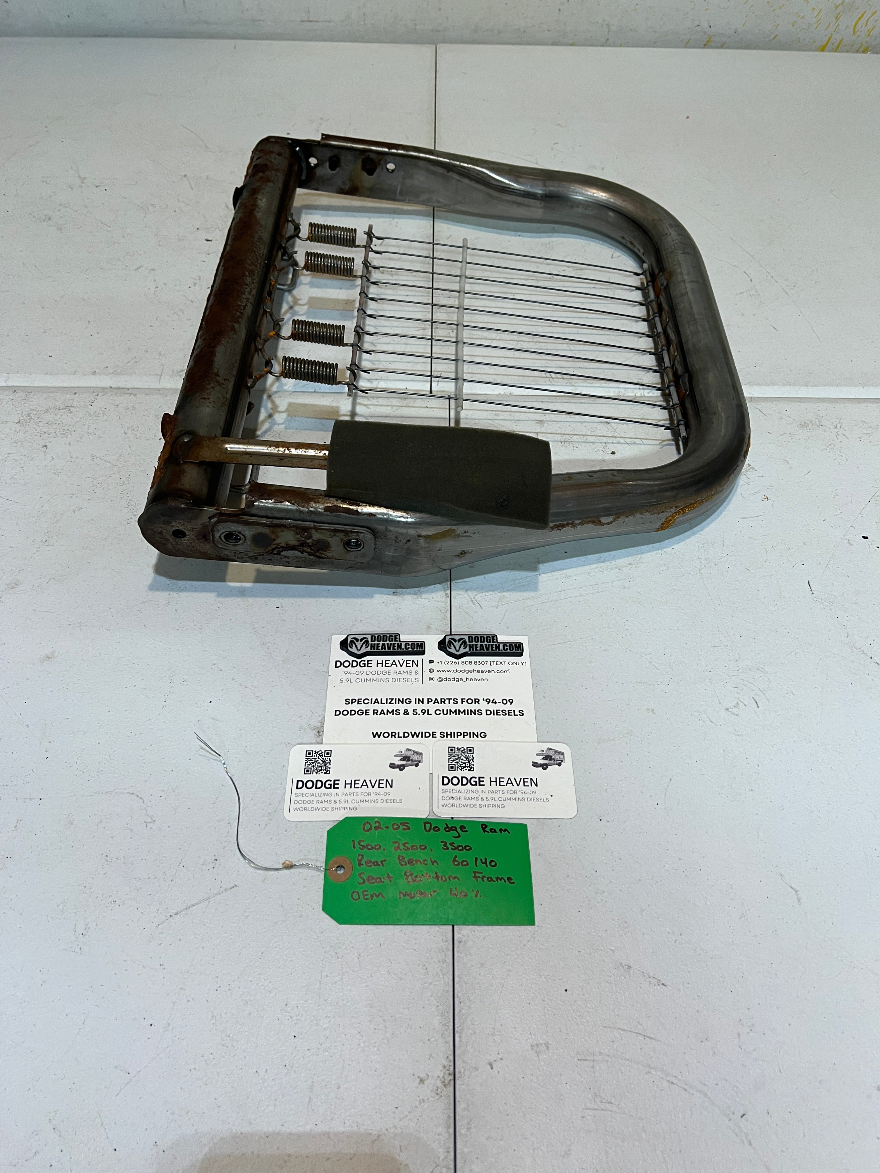 2002-2005 Dodge Ram Quad Cab Rear 60/40 Bench Seat Bottom Frame