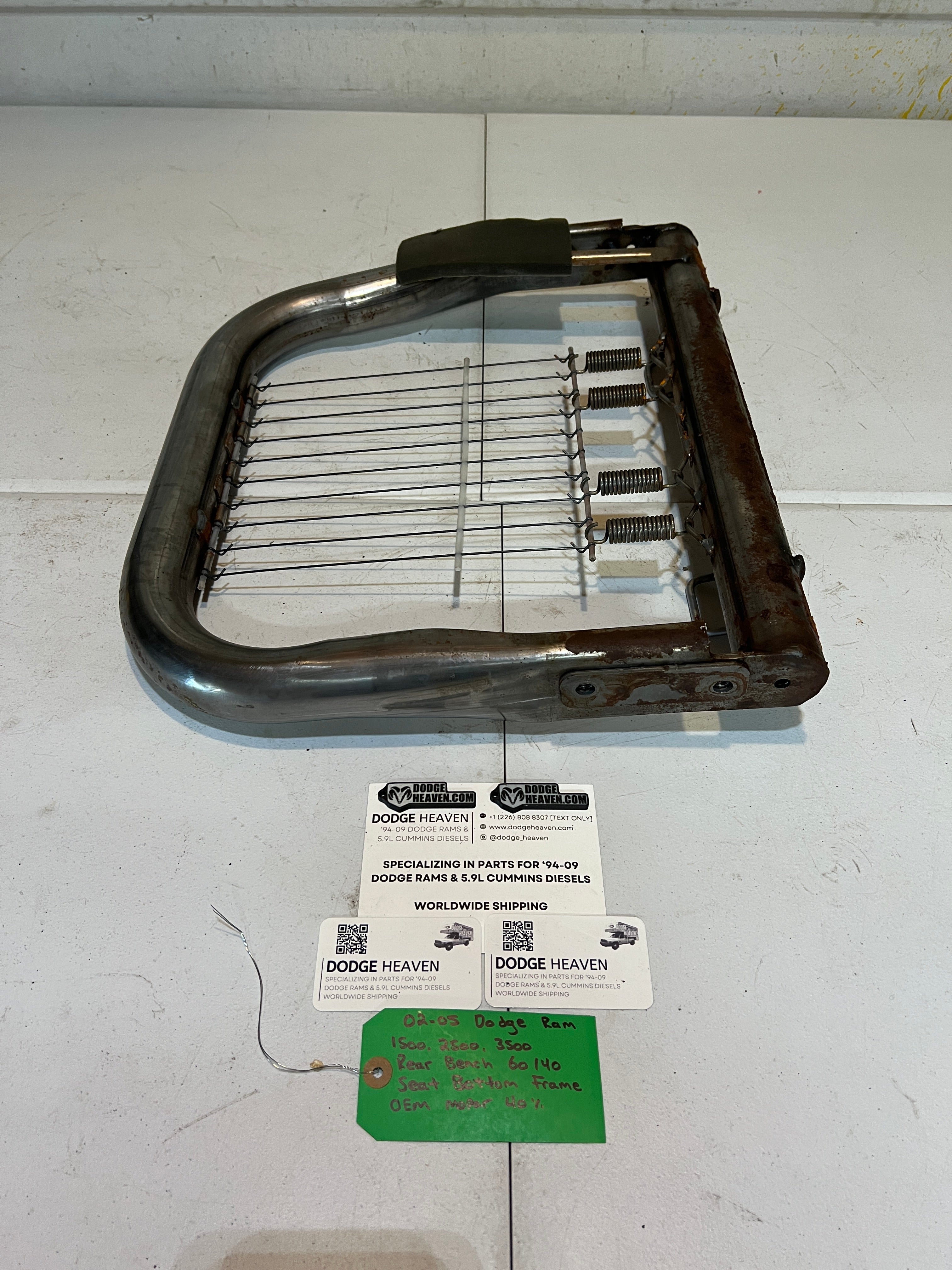 2002-2005 Dodge Ram Quad Cab Rear 60/40 Bench Seat Bottom Frame