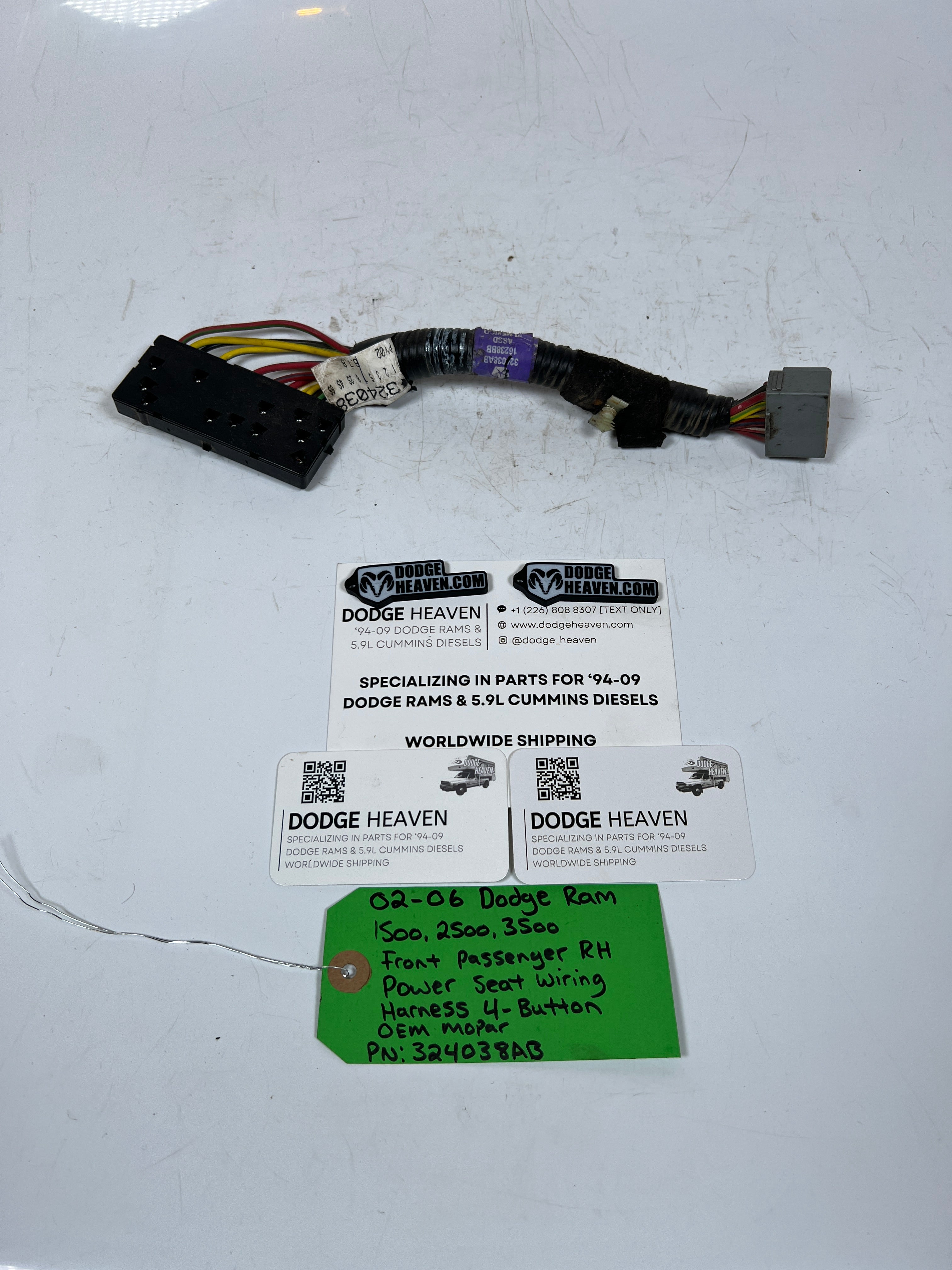 2002-2006 Dodge Ram Passenger Power Seat Wiring Harness 4-Button