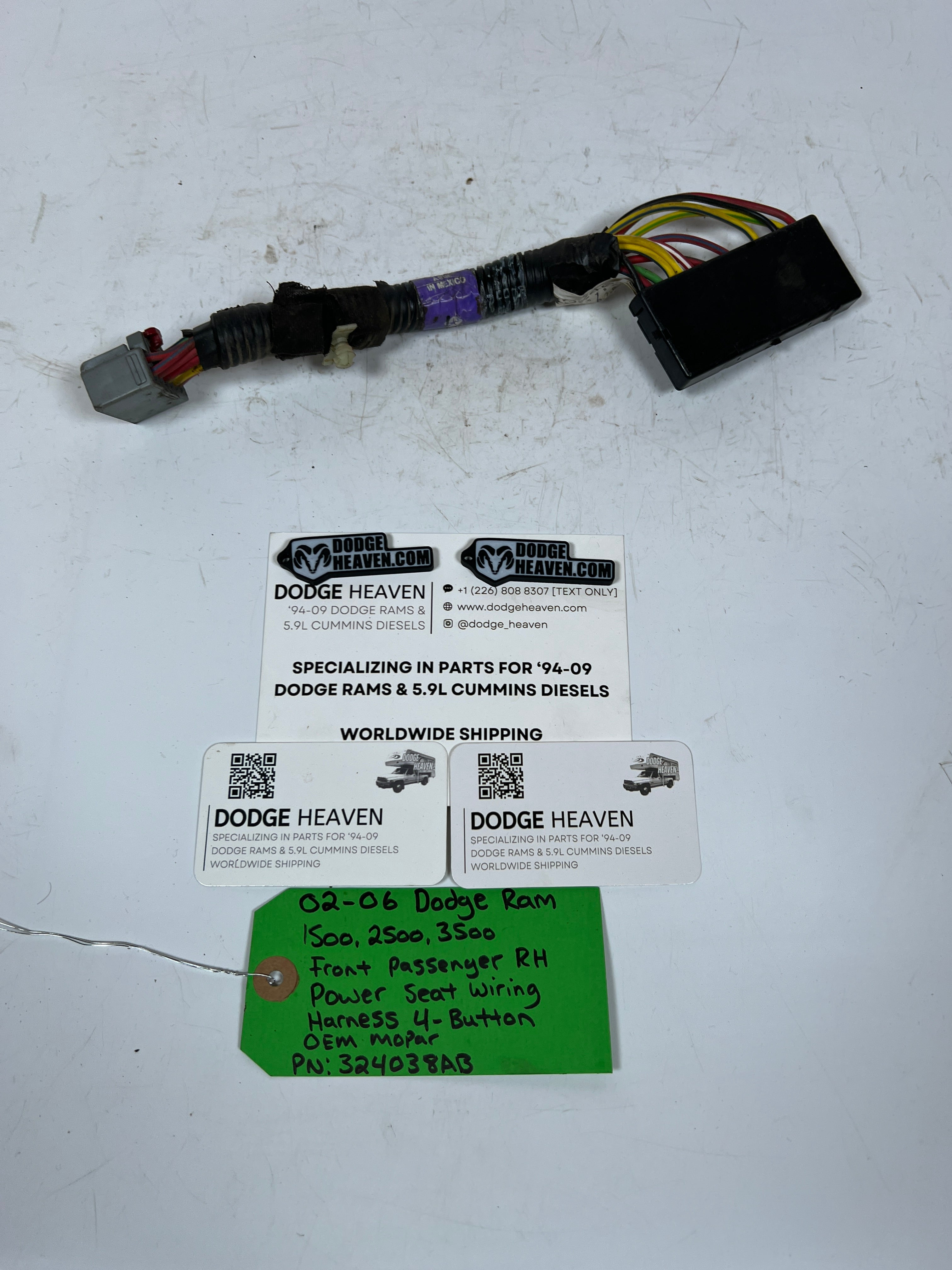 2002-2006 Dodge Ram Passenger Power Seat Wiring Harness 4-Button