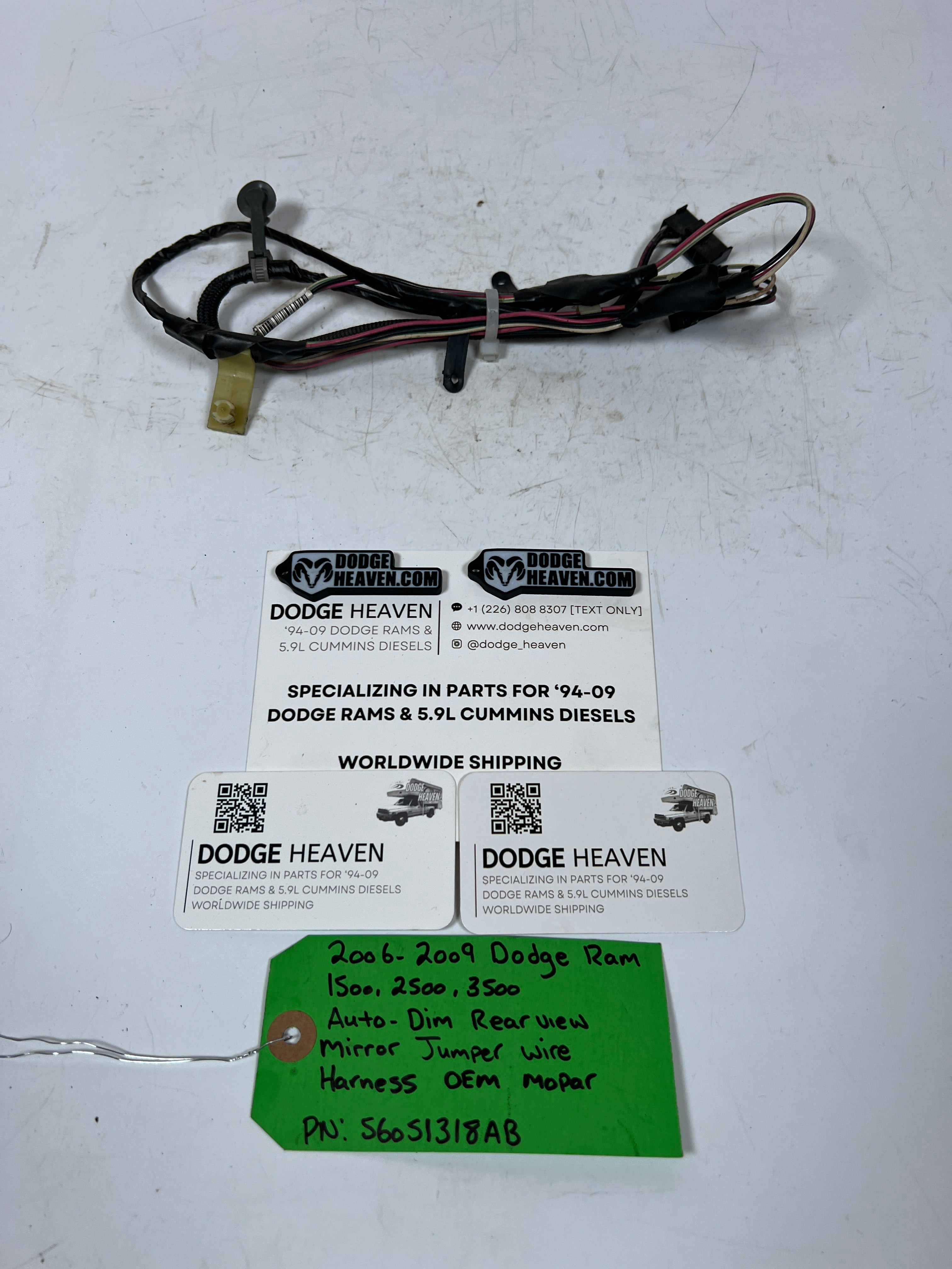 2006-2009 Dodge Ram Auto-Dim Rear View Mirror Wire Harness