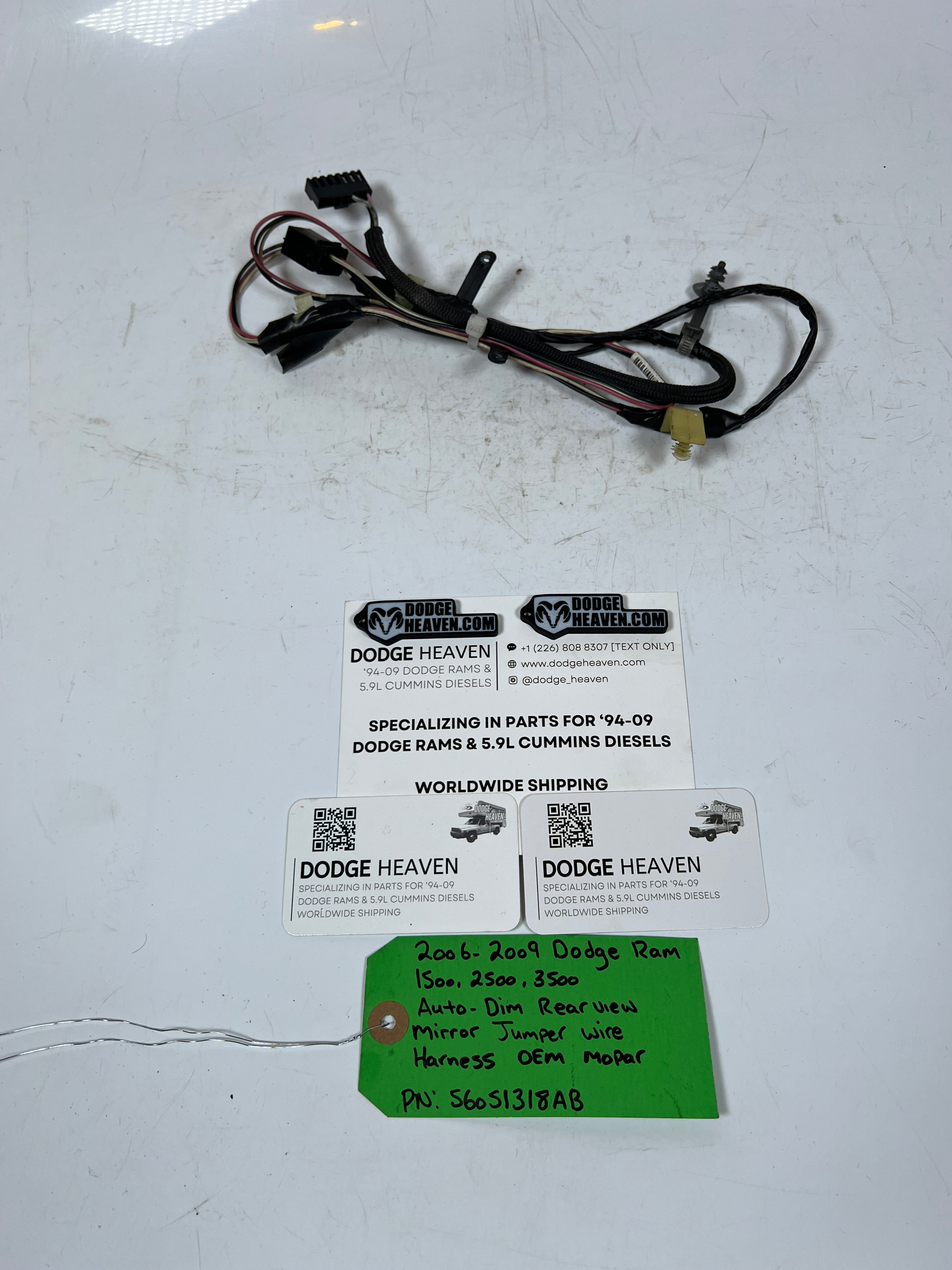 2006-2009 Dodge Ram Auto-Dim Rear View Mirror Wire Harness