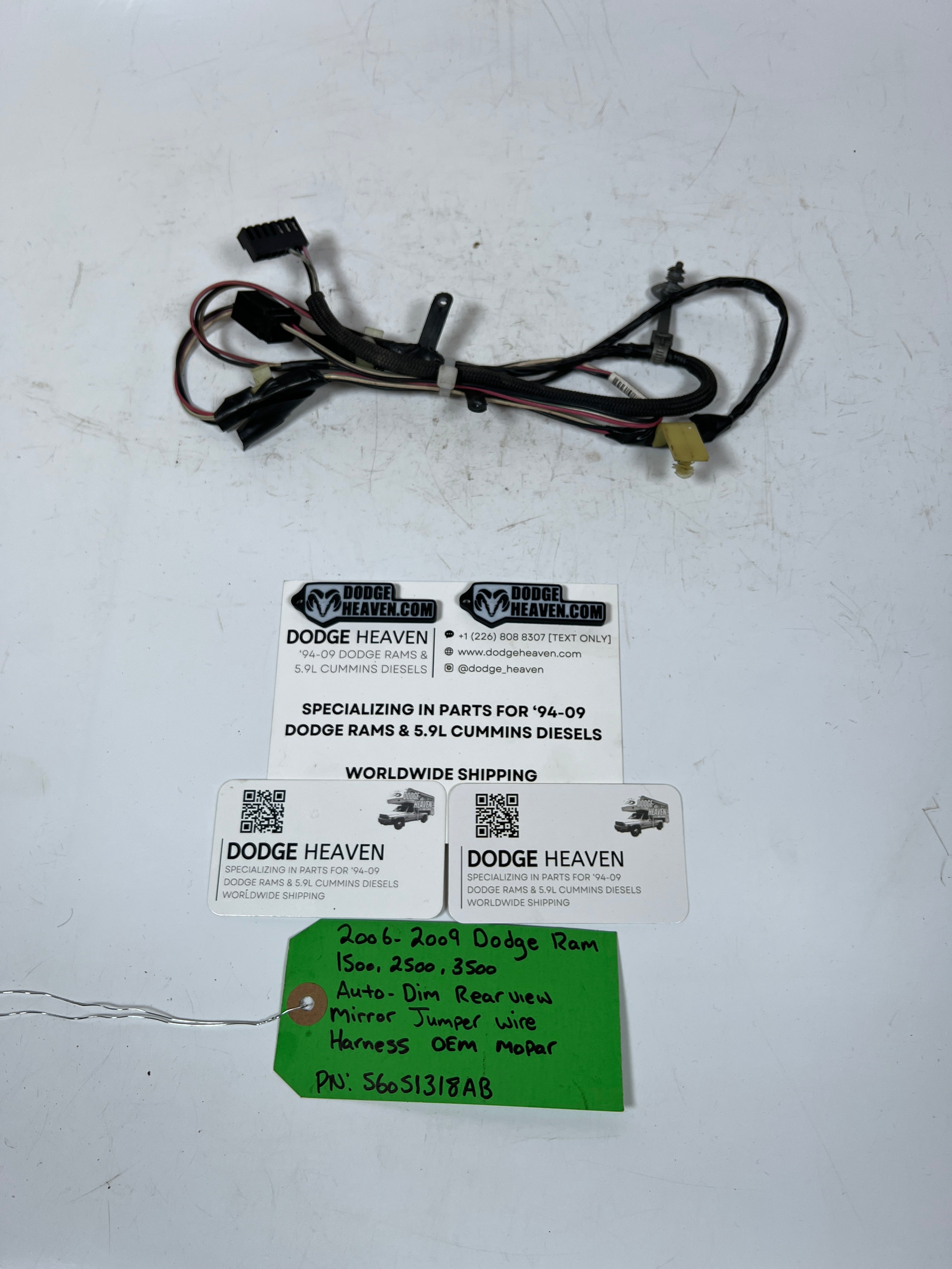 2006-2009 Dodge Ram Auto-Dim Rear View Mirror Wire Harness
