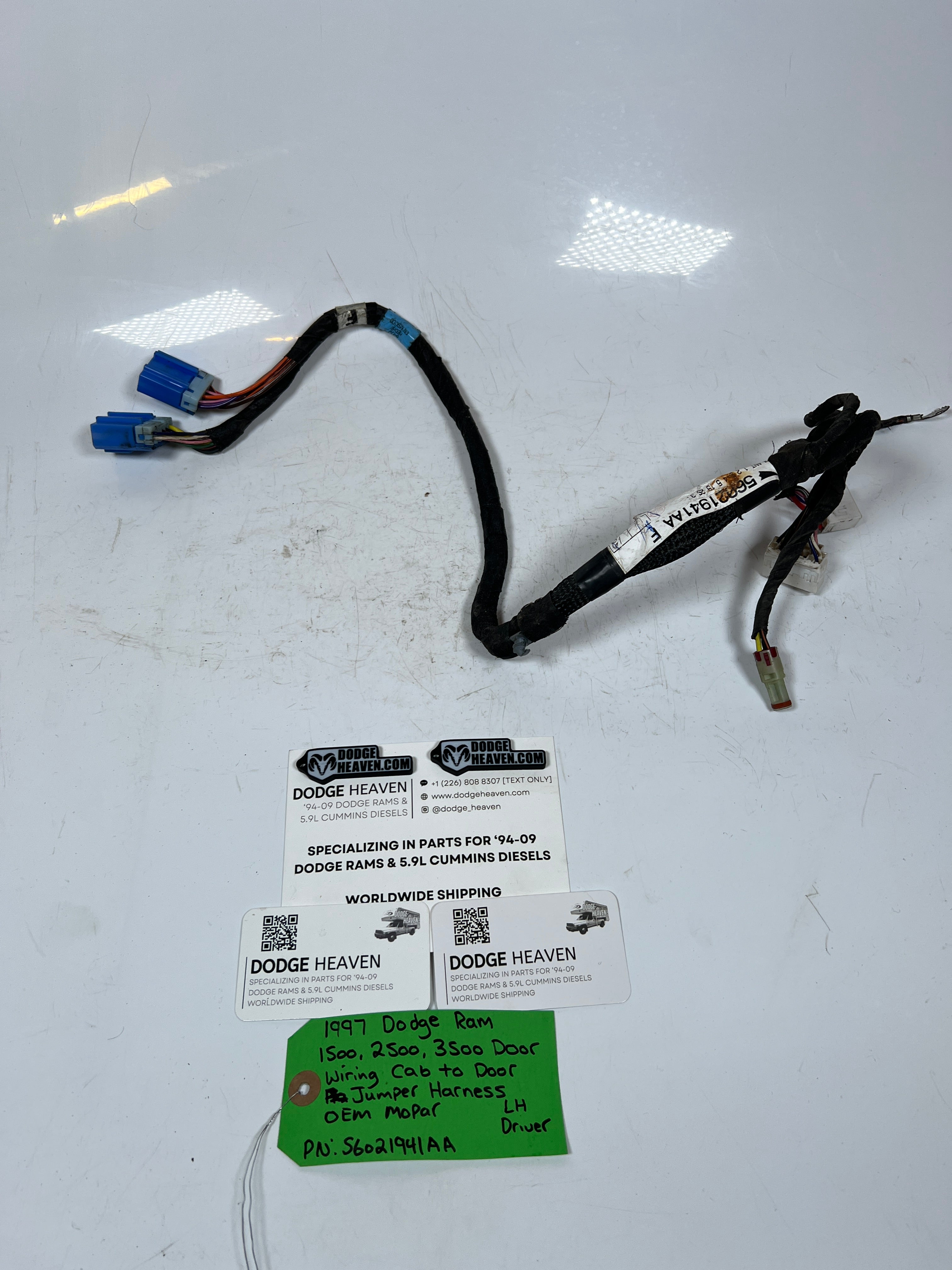 1997-1997 Dodge Ram 1500-3500 Driver Door jumper Wiring Harness