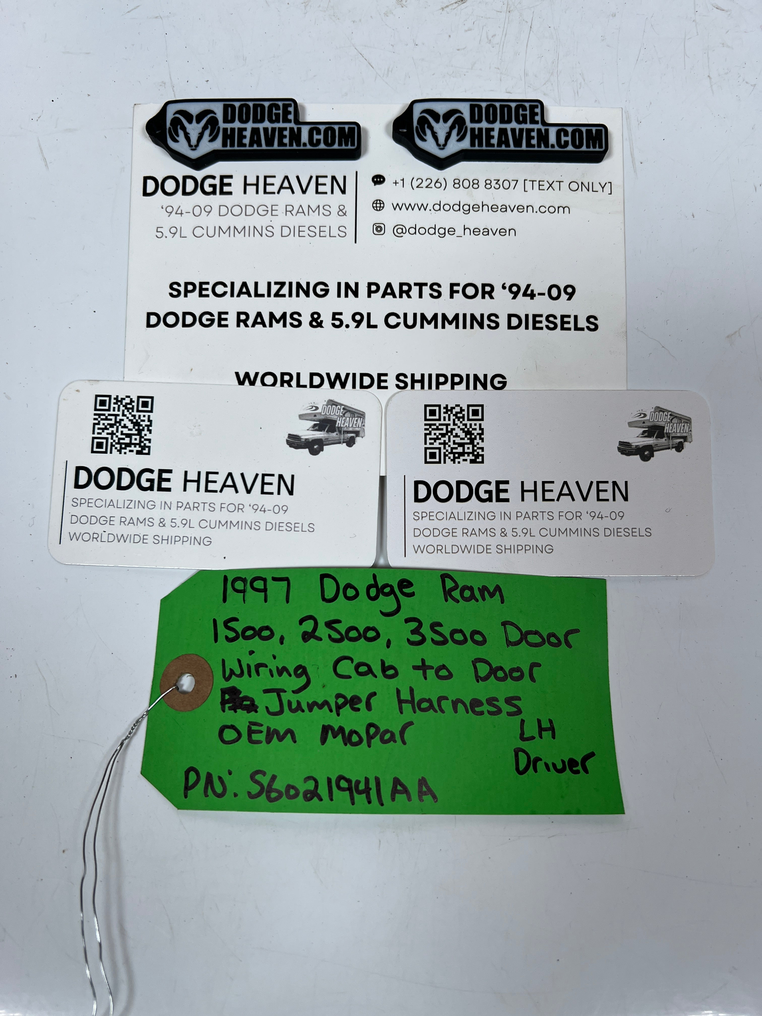 1997-1997 Dodge Ram 1500-3500 Driver Door jumper Wiring Harness