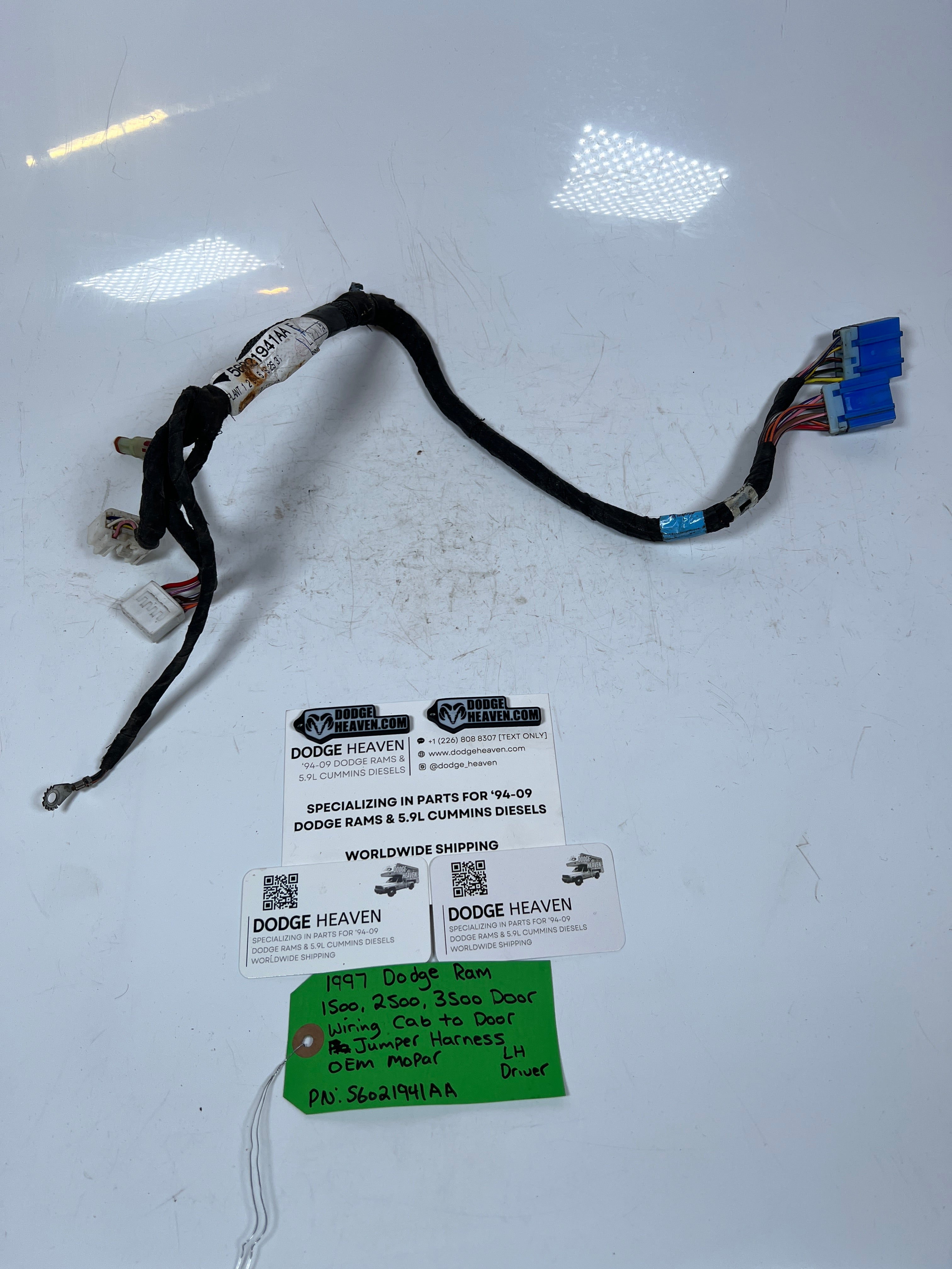 1997-1997 Dodge Ram 1500-3500 Driver Door jumper Wiring Harness