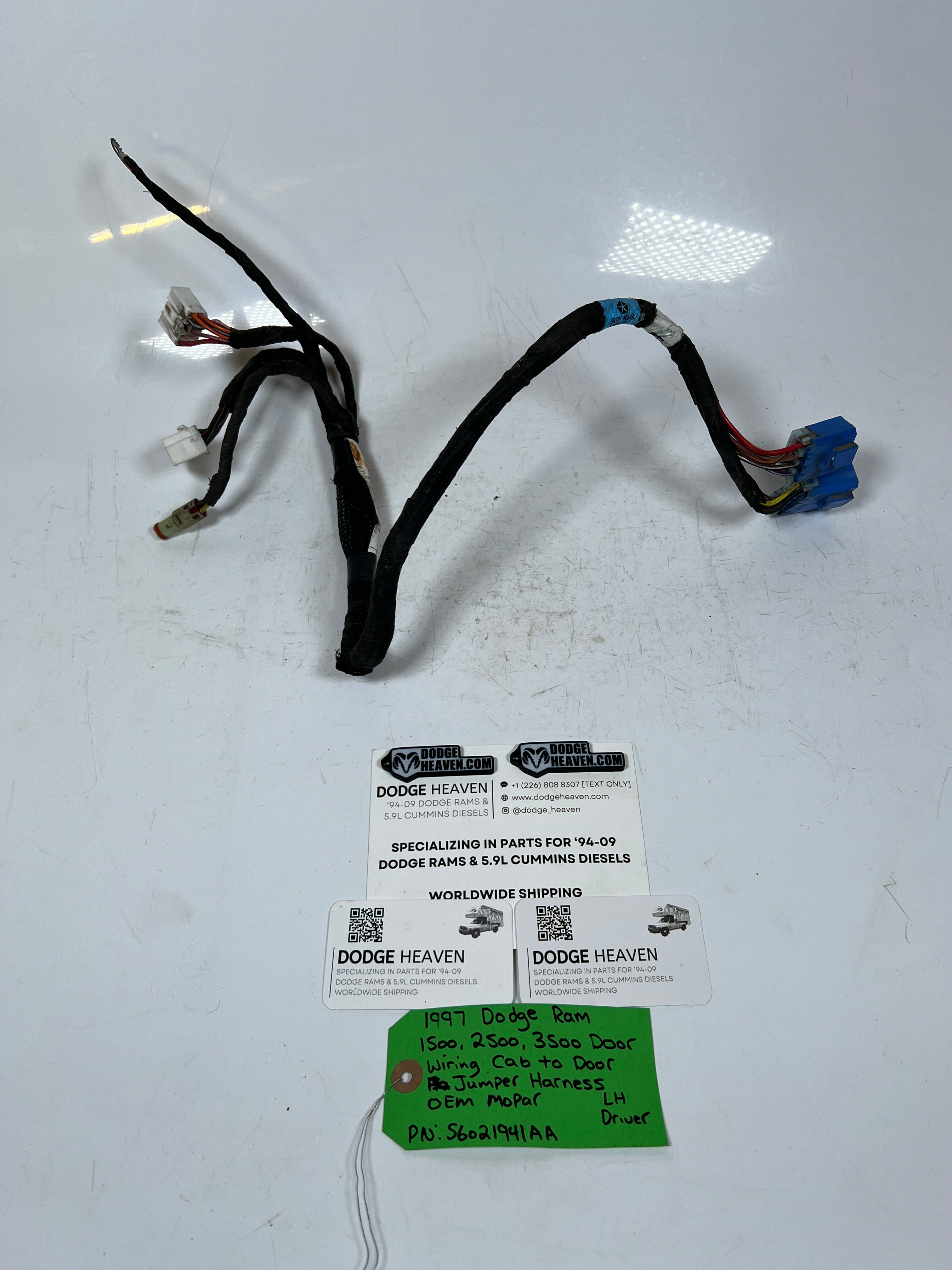 1997-1997 Dodge Ram 1500-3500 Driver Door jumper Wiring Harness