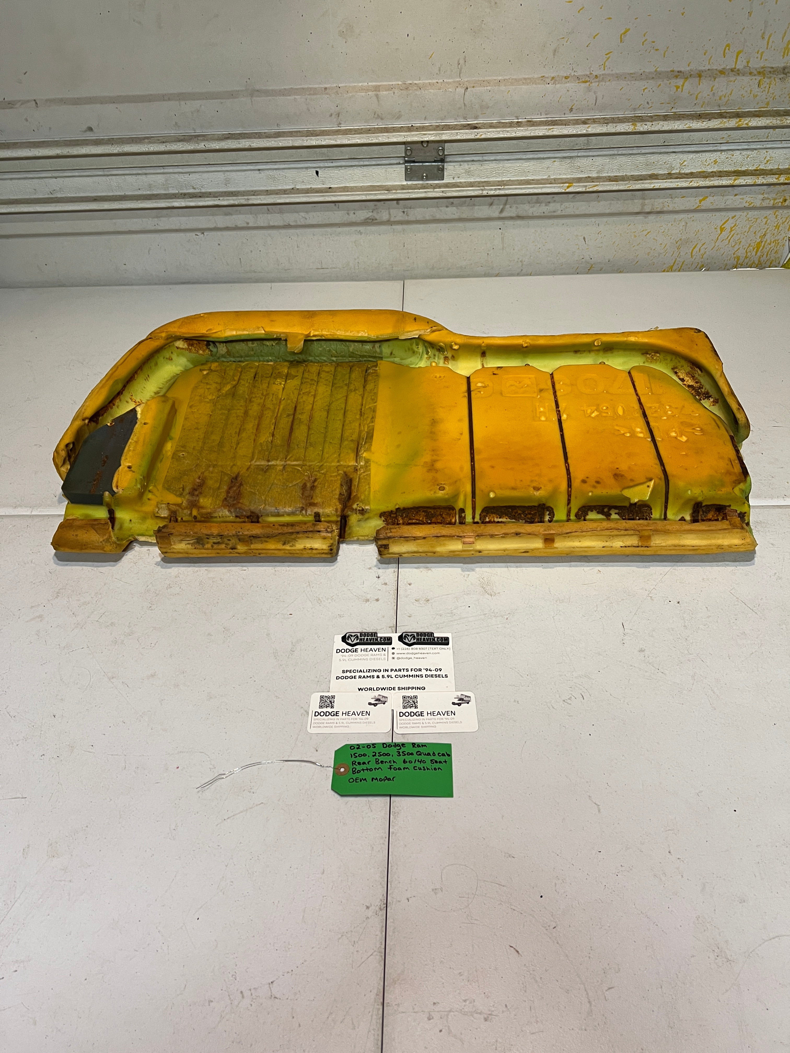 2002-2005 Dodge Ram Quad Cab Rear 60/40 Bench Seat Bottom Foam Cushion