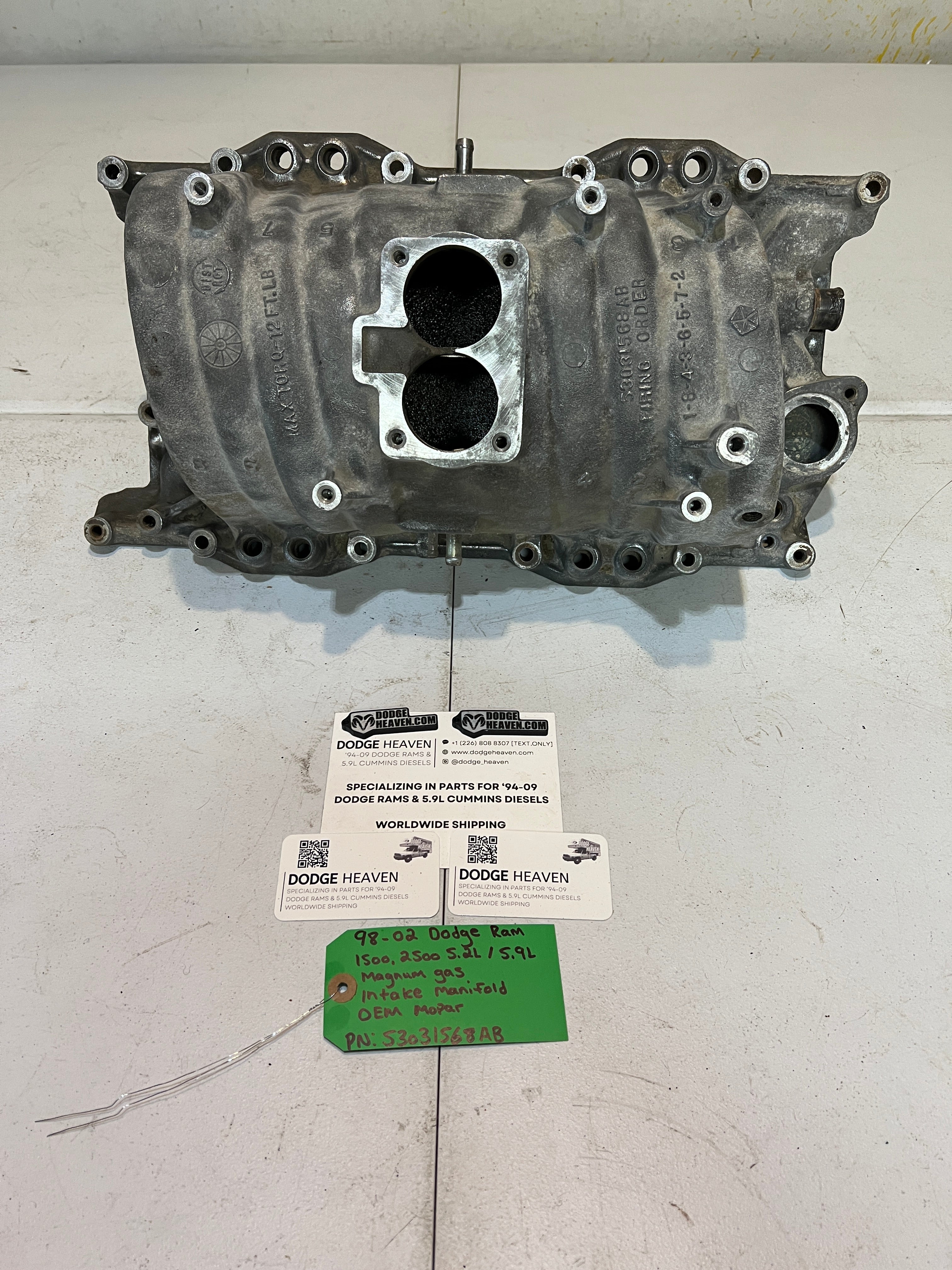 1998-2002 Dodge Ram 5.2L 5.9L Magnum Gas Intake Manifold