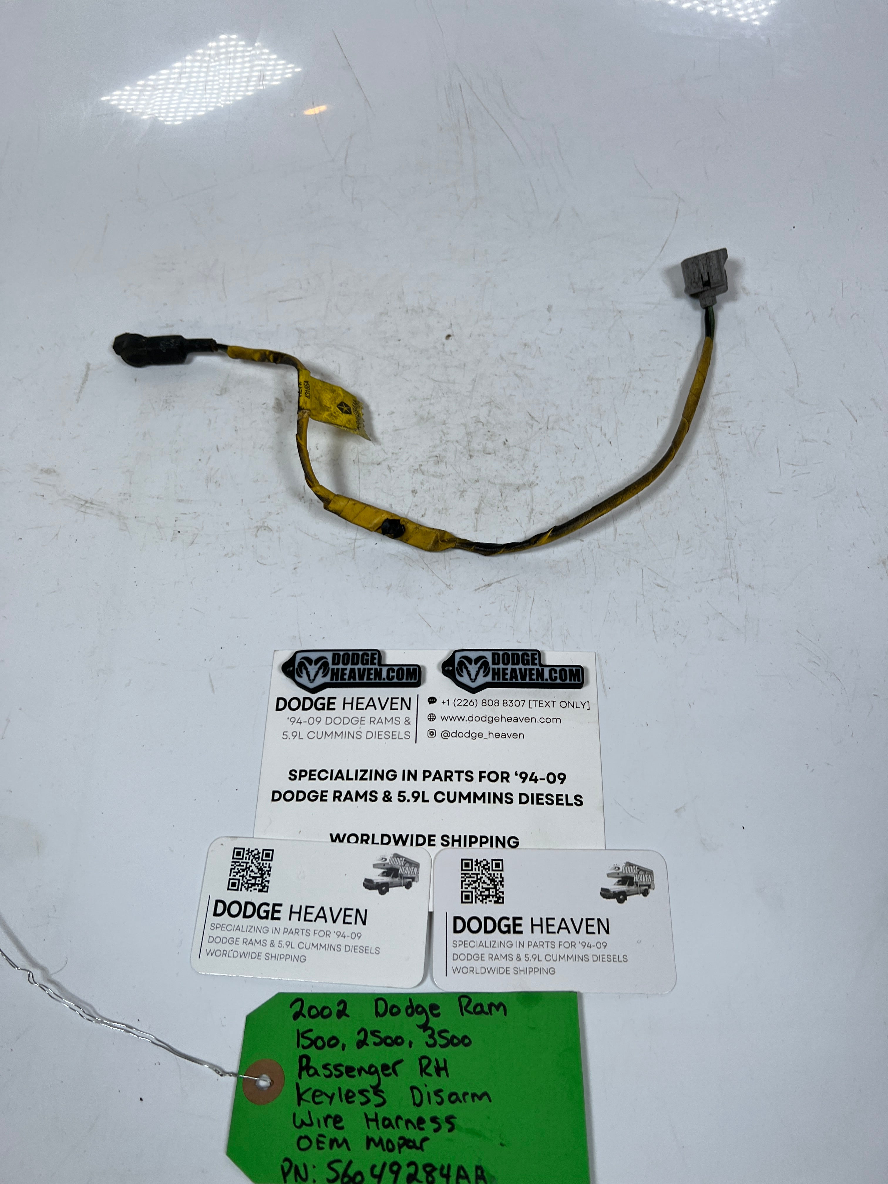 2002-2002 Dodge Ram 1500-3500 Passenger Keyless Disarm Wire Harness