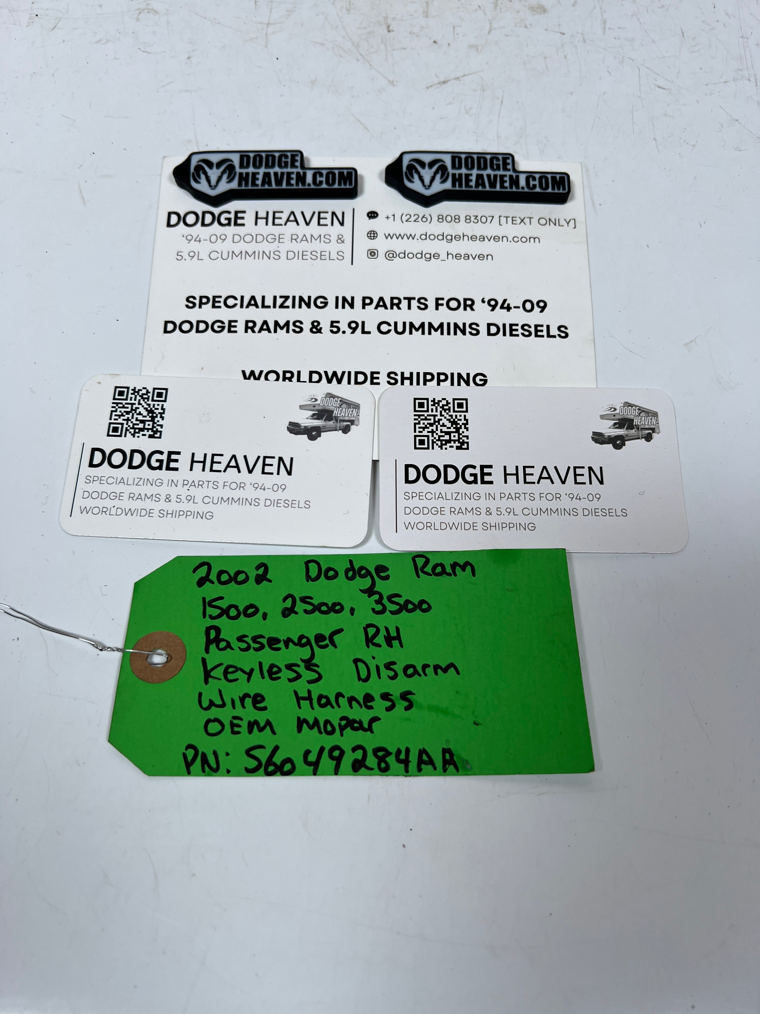 2002-2002 Dodge Ram 1500-3500 Passenger Keyless Disarm Wire Harness