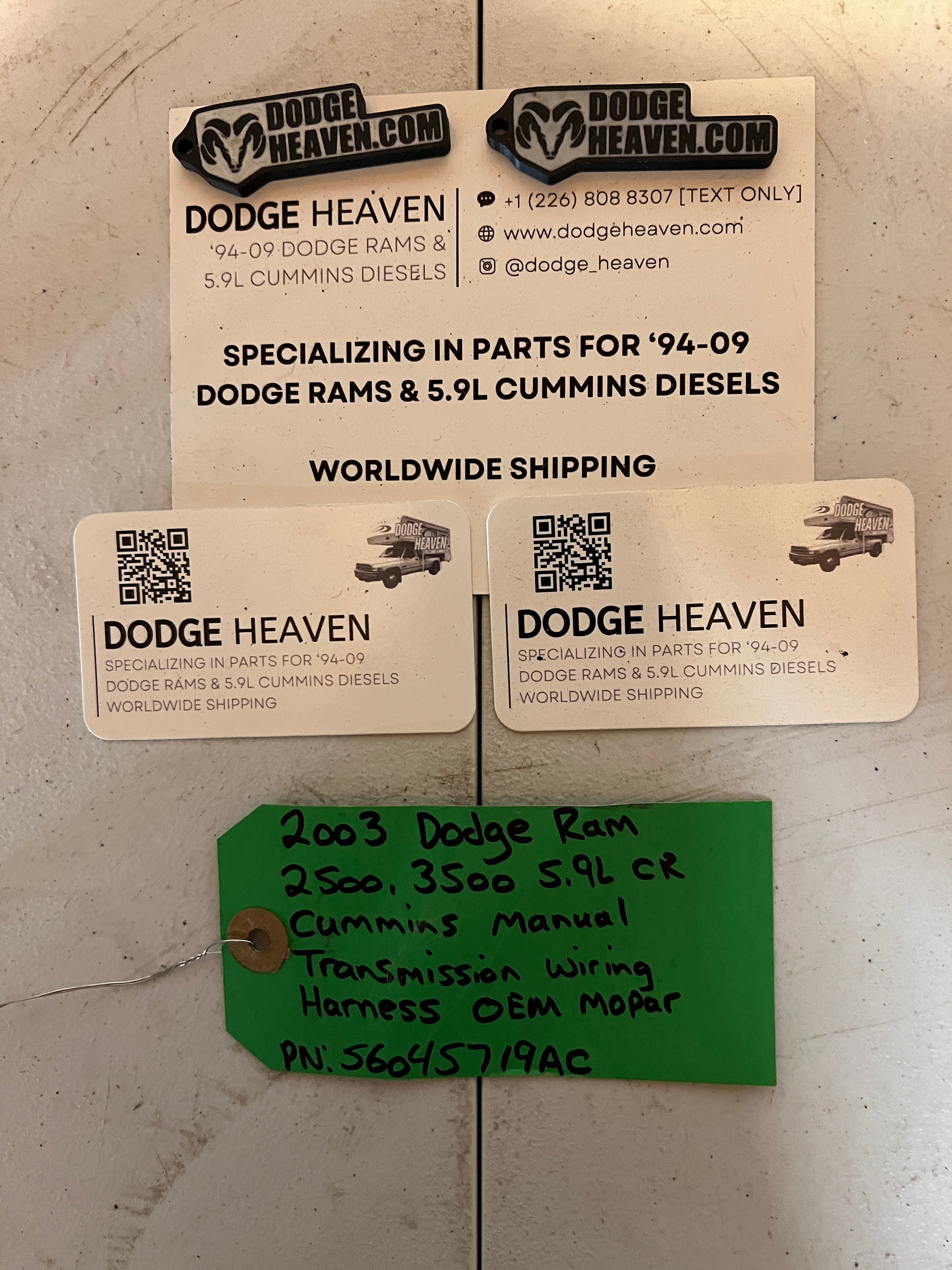 2003-2003 Dodge Ram 2500 3500 5.9L Cummins Manual Trans Wiring Harness