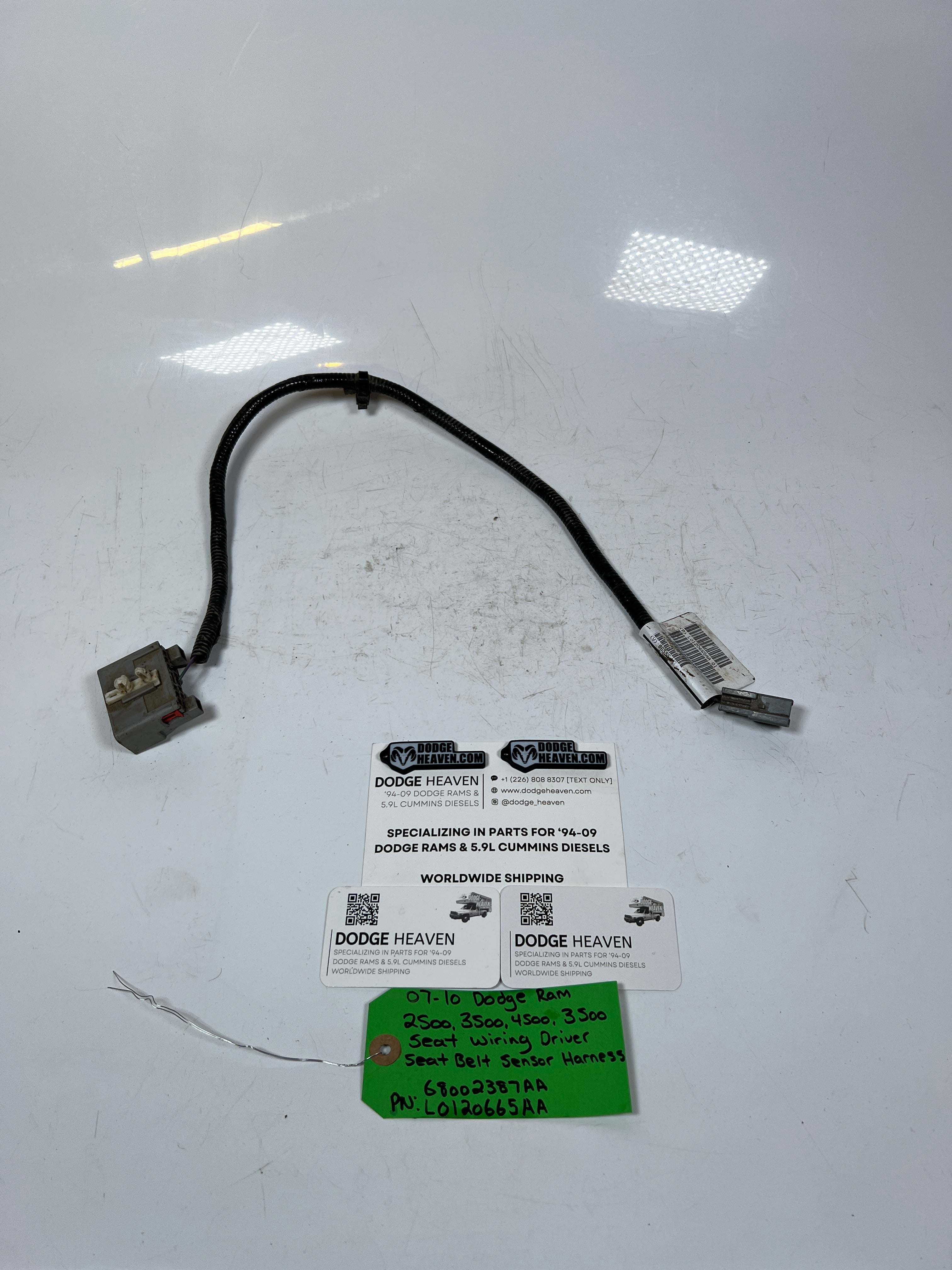 2007-2010 Dodge Ram 2500-5500 Seat Belt Sensor Wiring Harness
