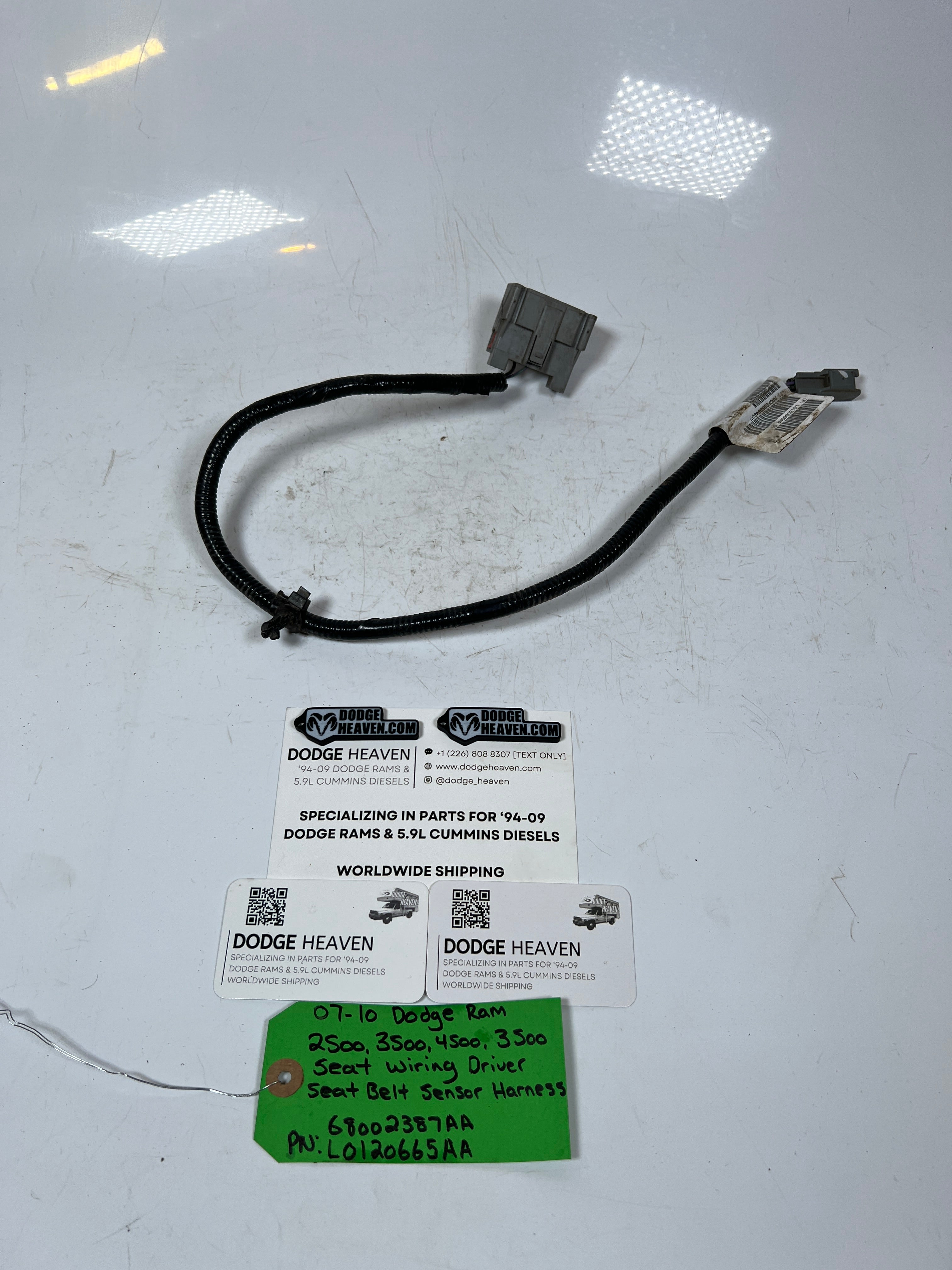 2007-2010 Dodge Ram 2500-5500 Seat Belt Sensor Wiring Harness
