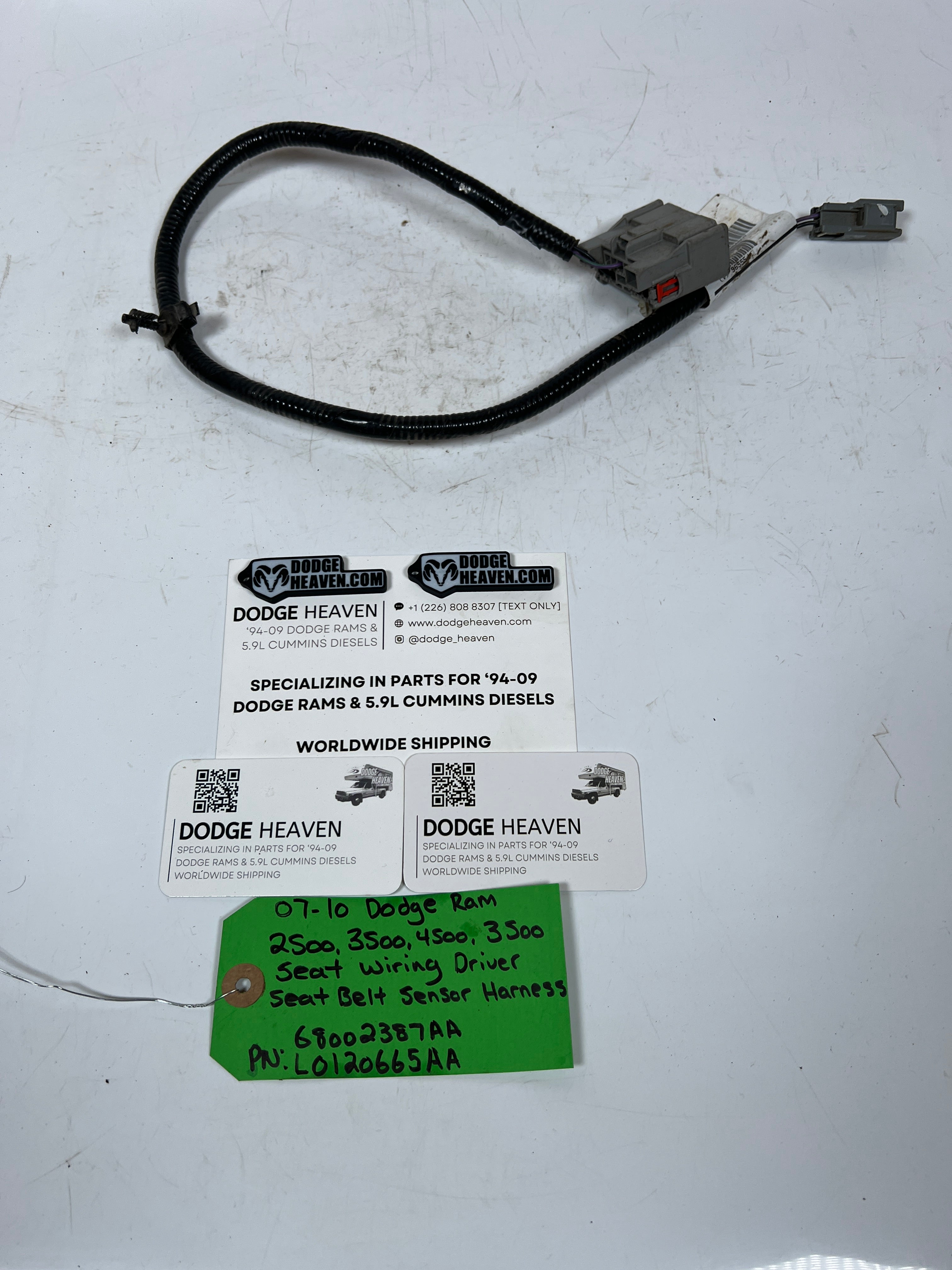 2007-2010 Dodge Ram 2500-5500 Seat Belt Sensor Wiring Harness