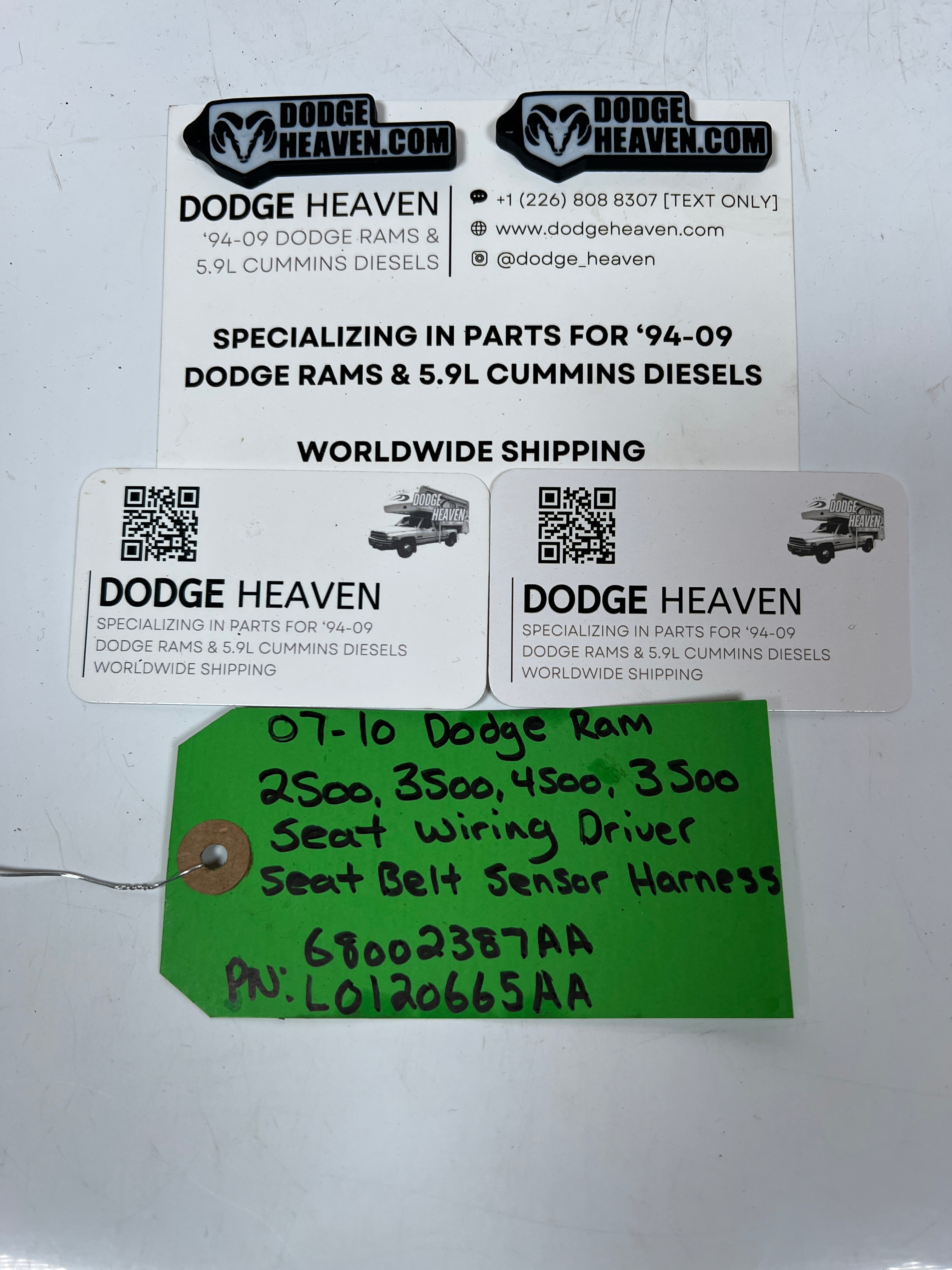 2007-2010 Dodge Ram 2500-5500 Seat Belt Sensor Wiring Harness