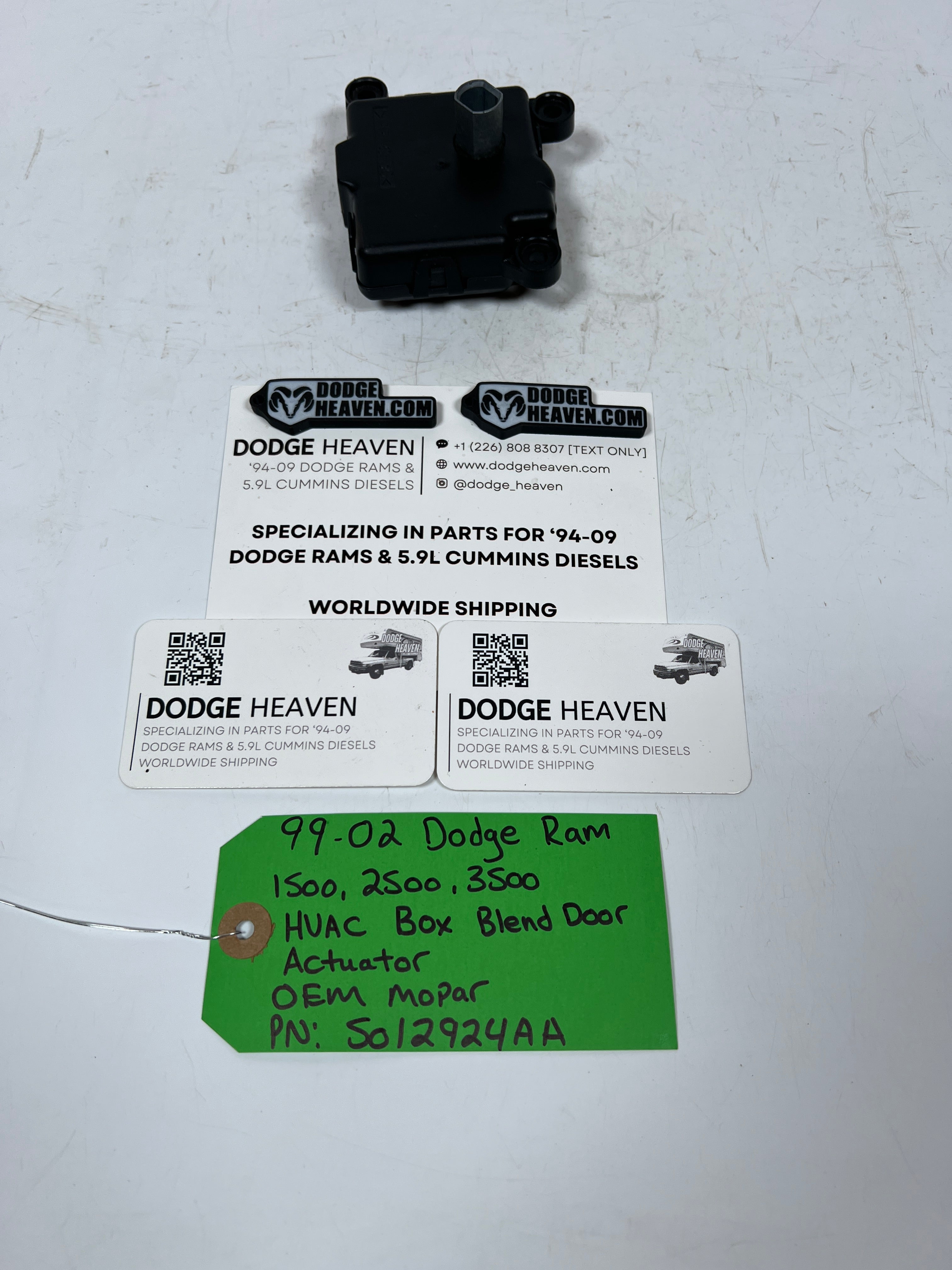1999-2002 Dodge Ram 1500-3500 HVAC Box Blend Door Actuator 3-Pin