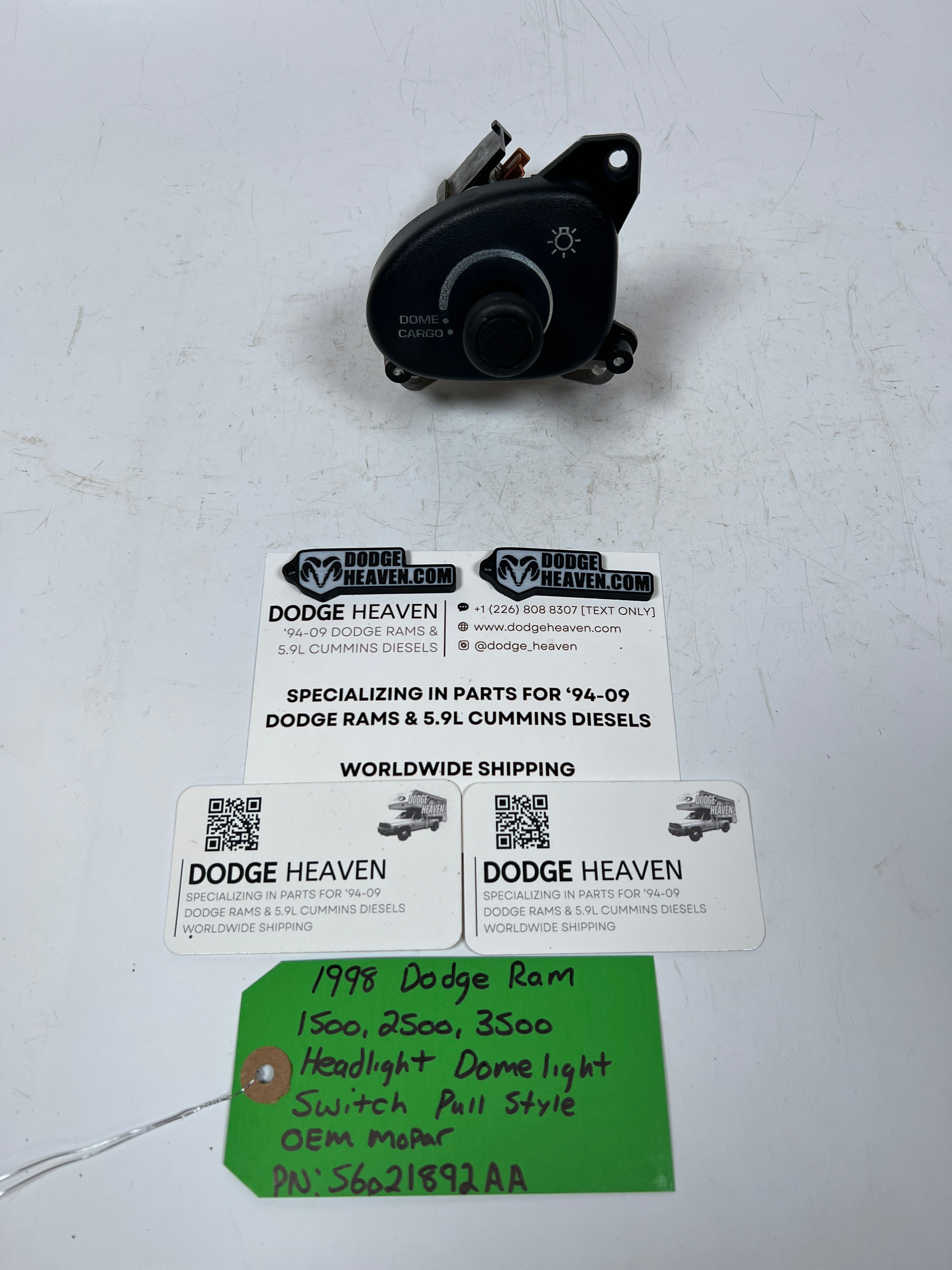 1998-1998 Dodge Ram 1500-3500 Headlight Dome Light Switch Pull Style