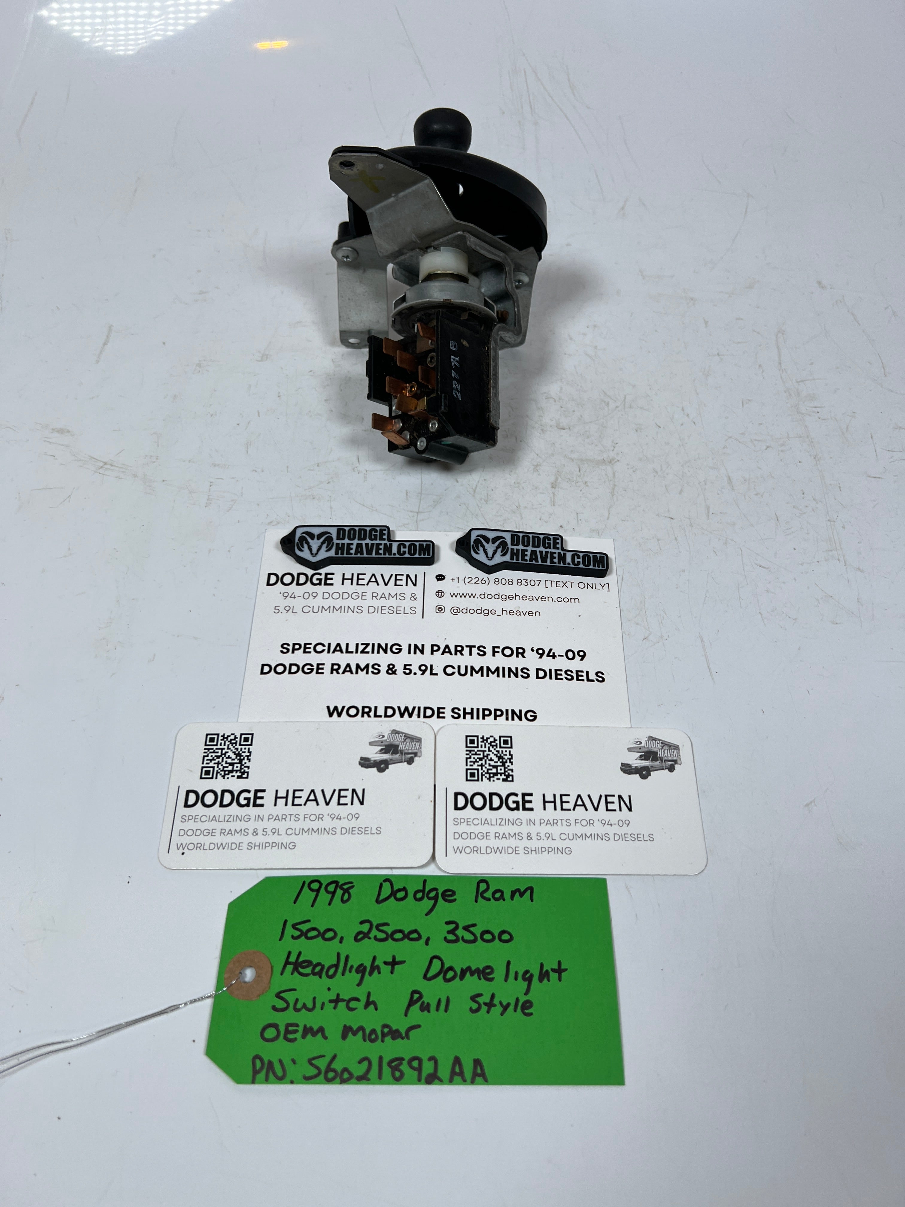 1998-1998 Dodge Ram 1500-3500 Headlight Dome Light Switch Pull Style