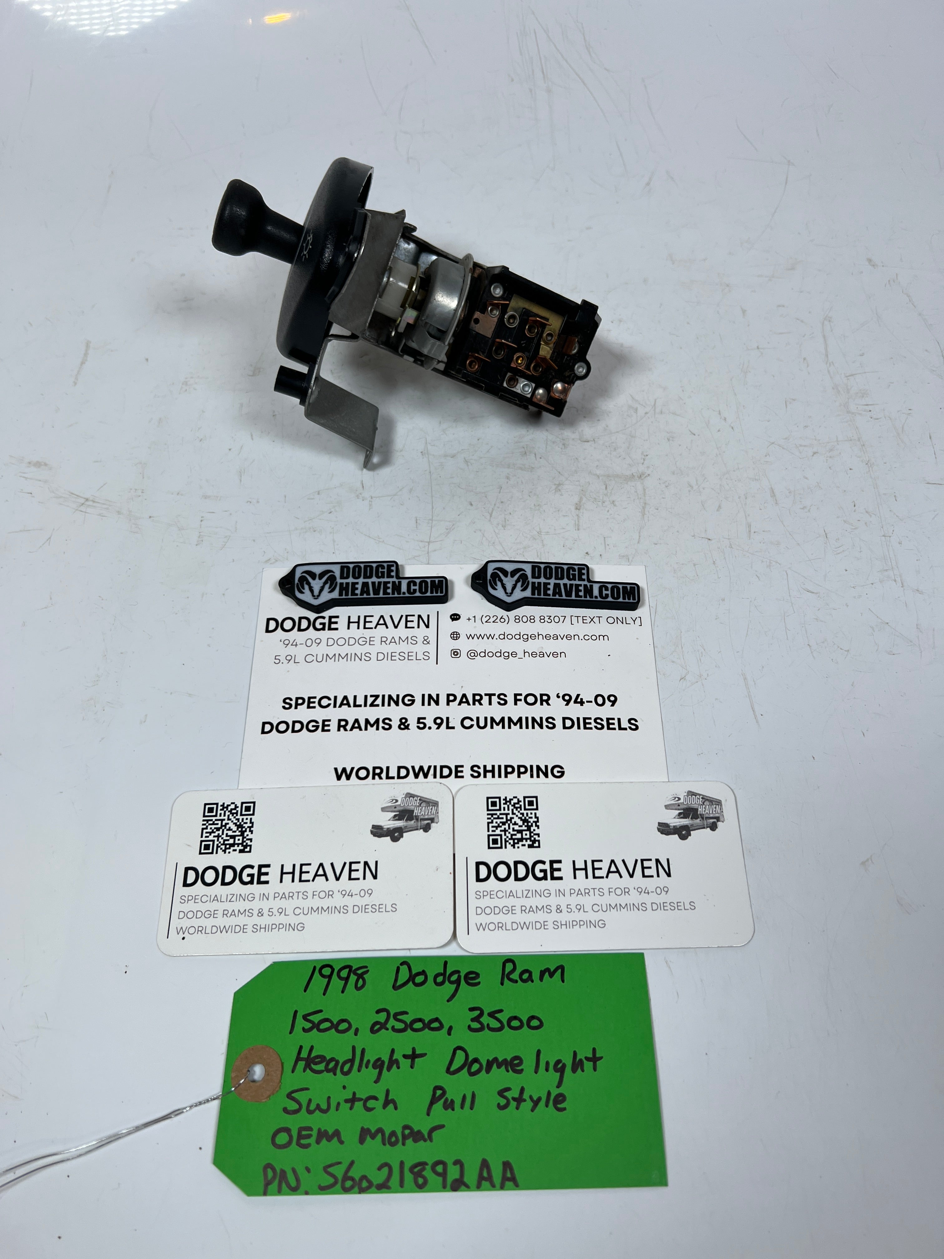 1998-1998 Dodge Ram 1500-3500 Headlight Dome Light Switch Pull Style