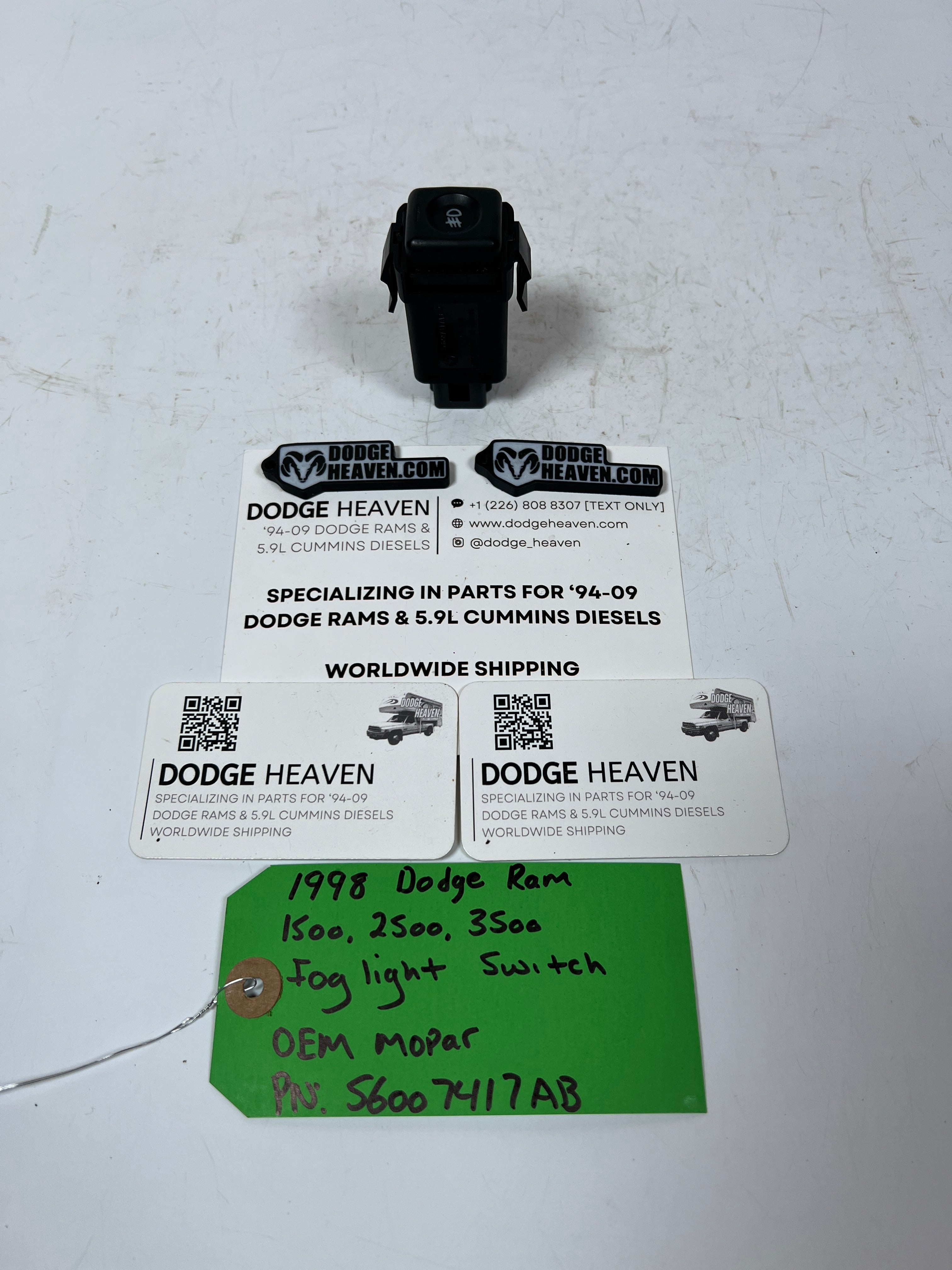 1998-1998 Dodge Ram 1500-3500 Fog Light Dash Switch