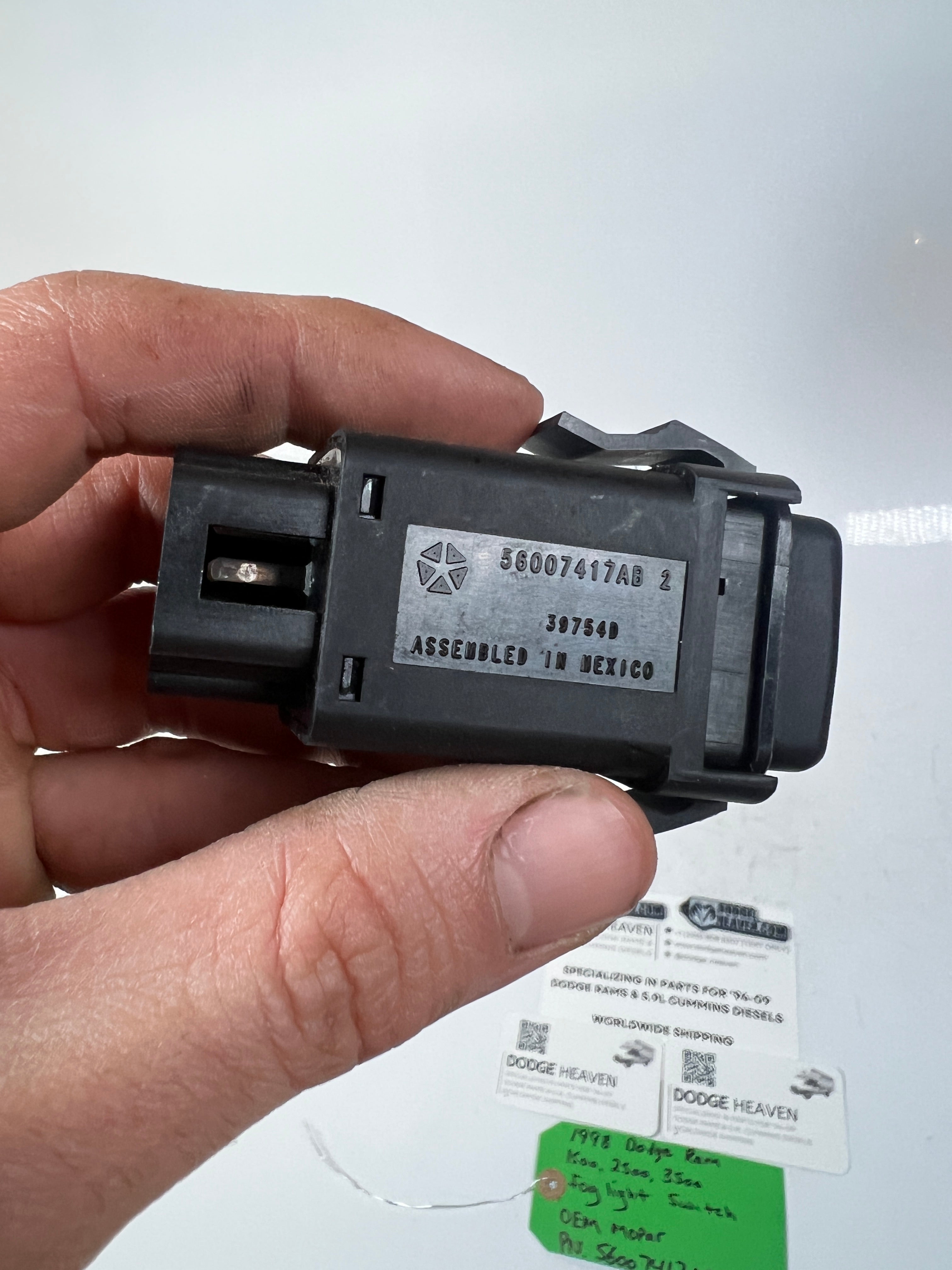1998-1998 Dodge Ram 1500-3500 Fog Light Dash Switch