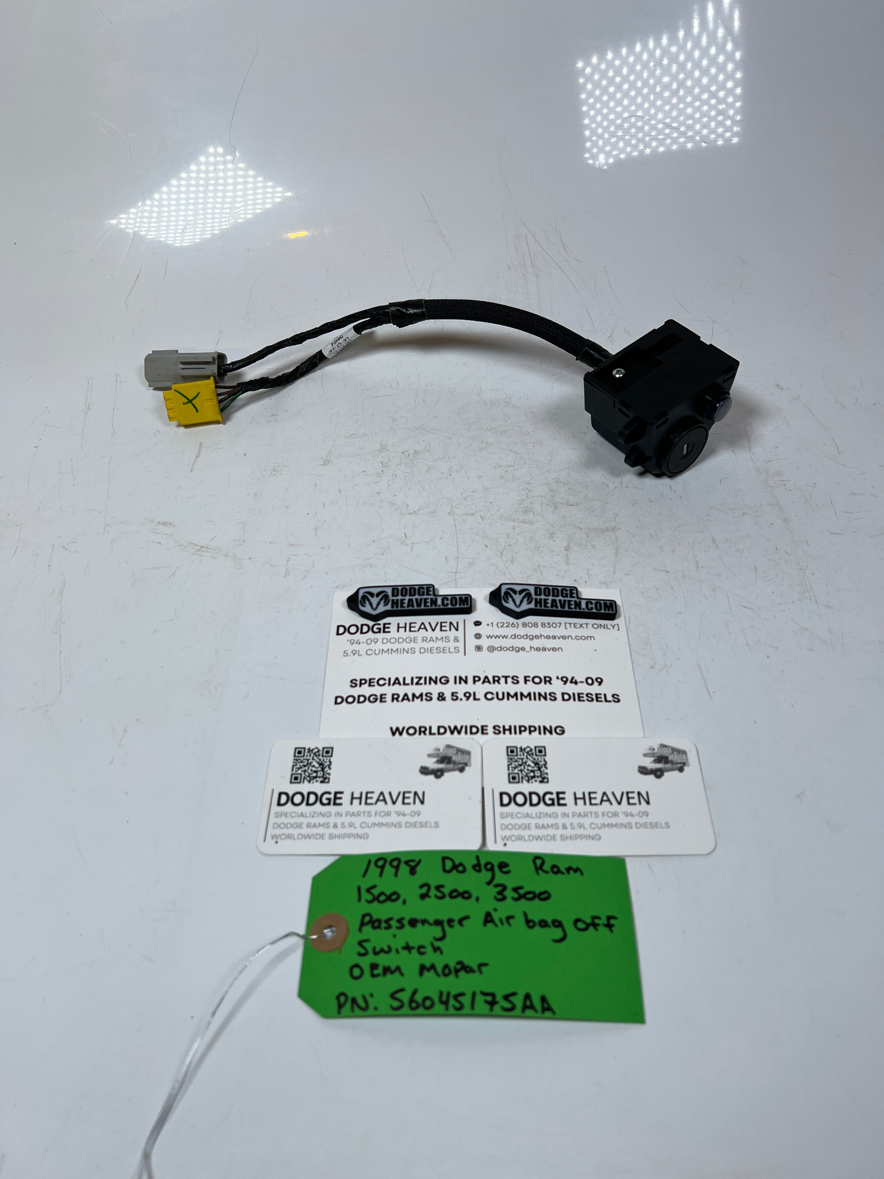 1998-1998 Dodge Ram 1500-3500 Passenger A-Bag On / Off Switch