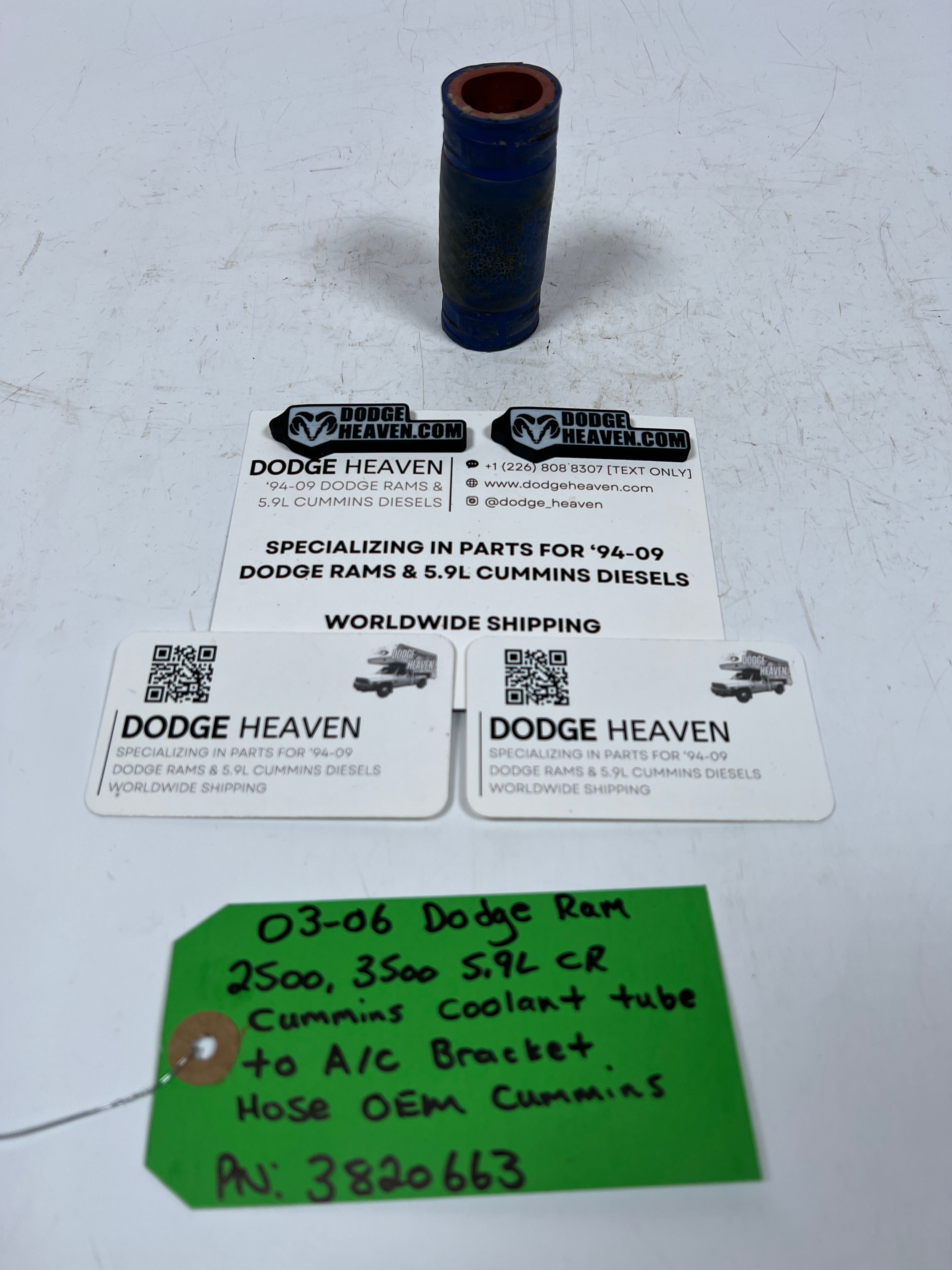 2003-2006 Dodge Ram 5.9L Cummins Coolant Tube to AC Bracket Hose