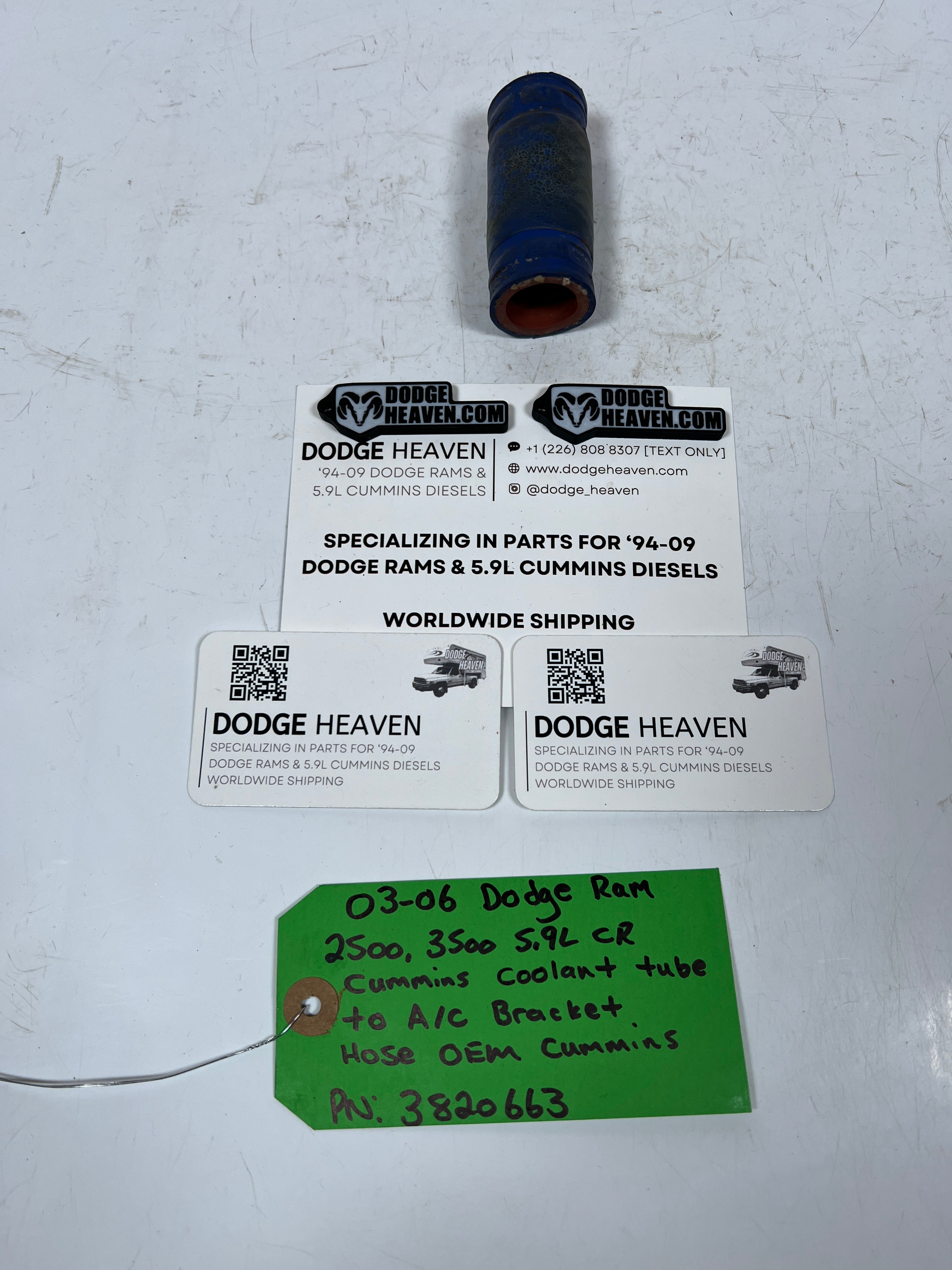 2003-2006 Dodge Ram 5.9L Cummins Coolant Tube to AC Bracket Hose