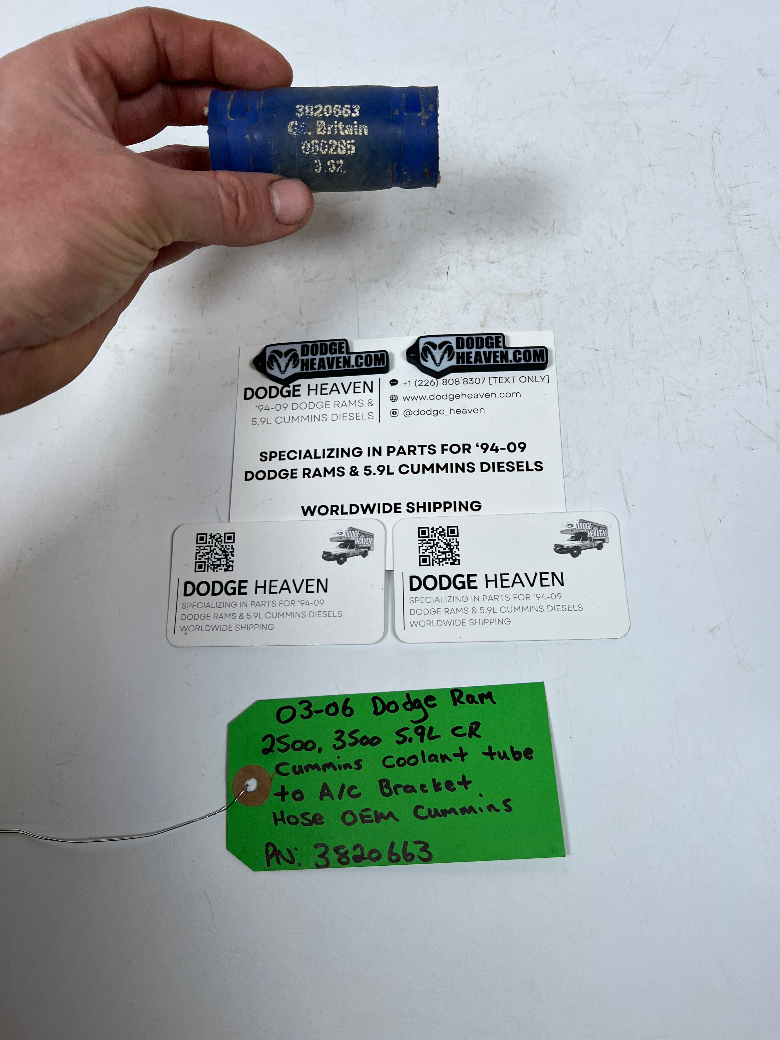 2003-2006 Dodge Ram 5.9L Cummins Coolant Tube to AC Bracket Hose