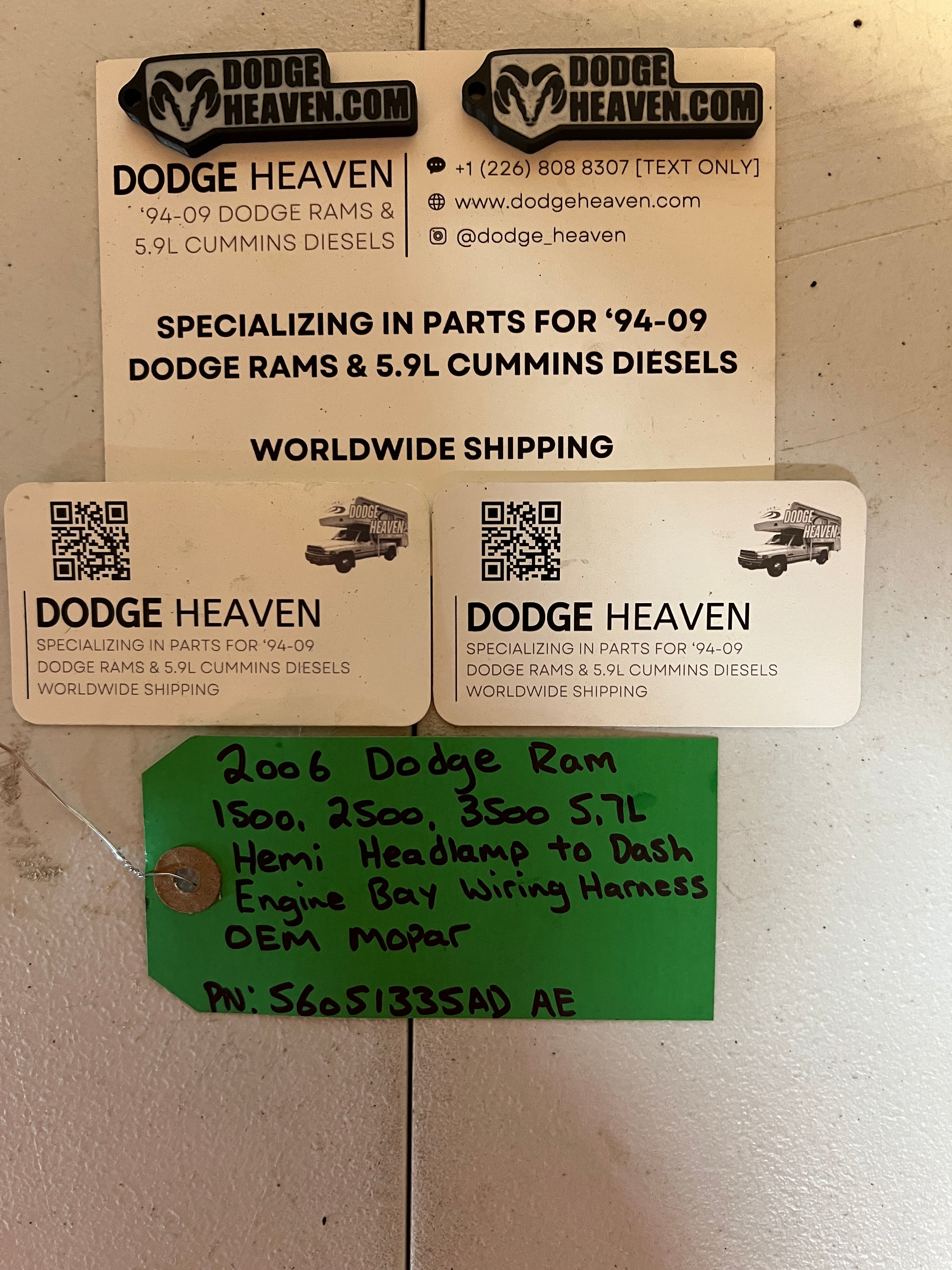 2006-2006 Dodge Ram 1500 2500 3500 5.7L Hemi Engine Bay Wiring Harness