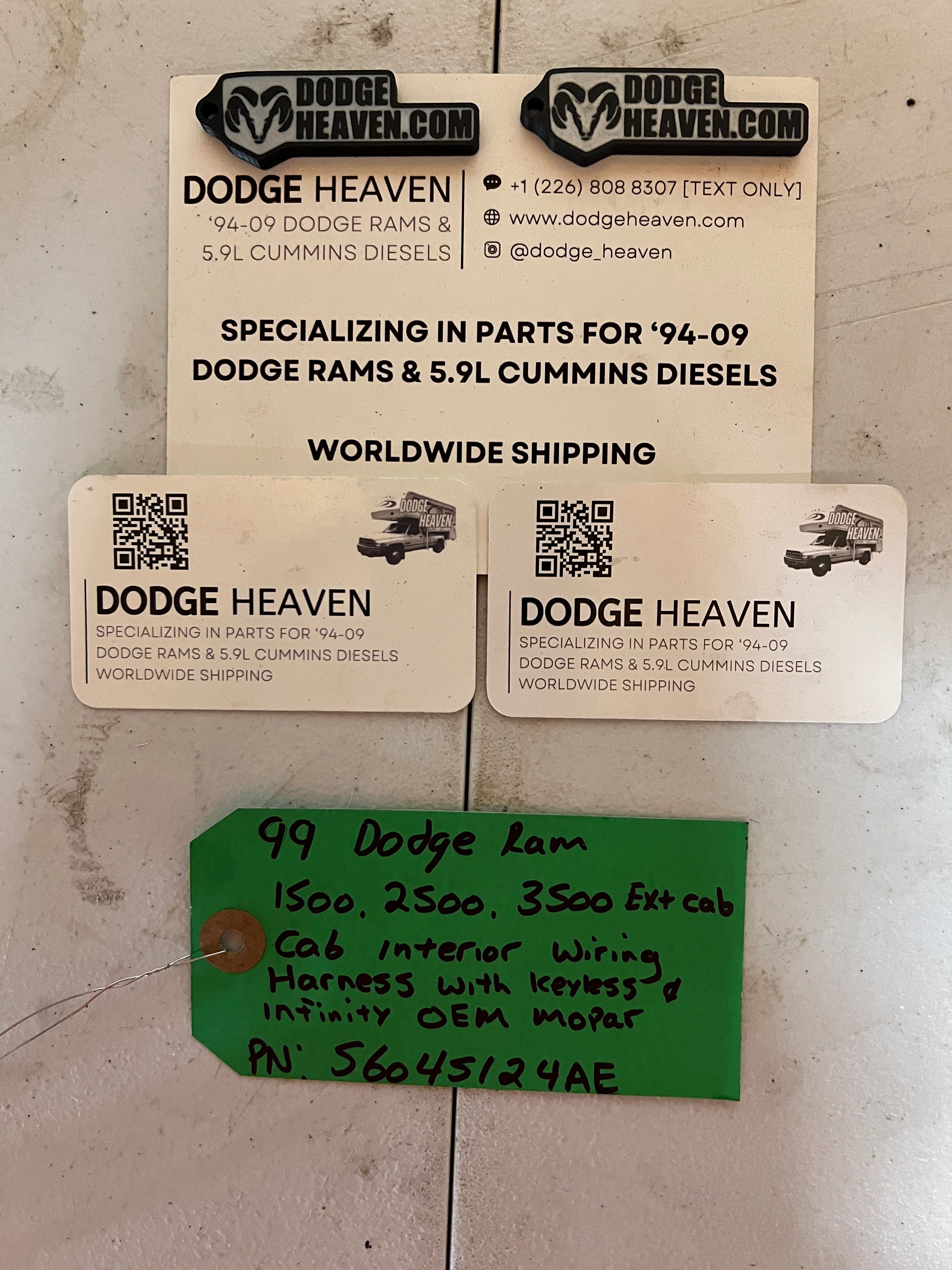 1999-1999 Dodge Ram 1500-3500 Extended Cab Interior Cab Wiring Harness