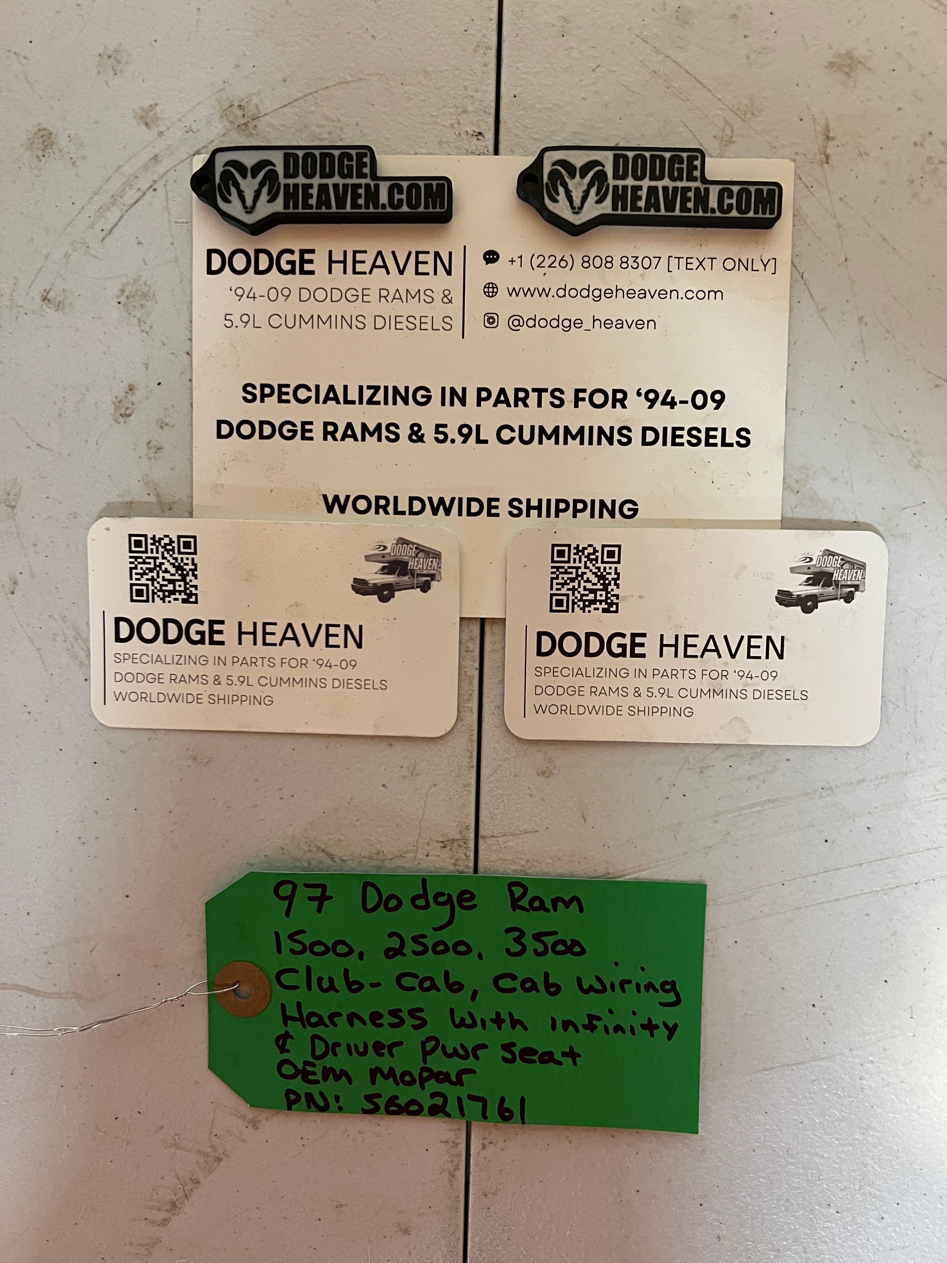 1997-1997 Dodge Ram 1500-3500 Club Cab Interior Cab Wiring Harness