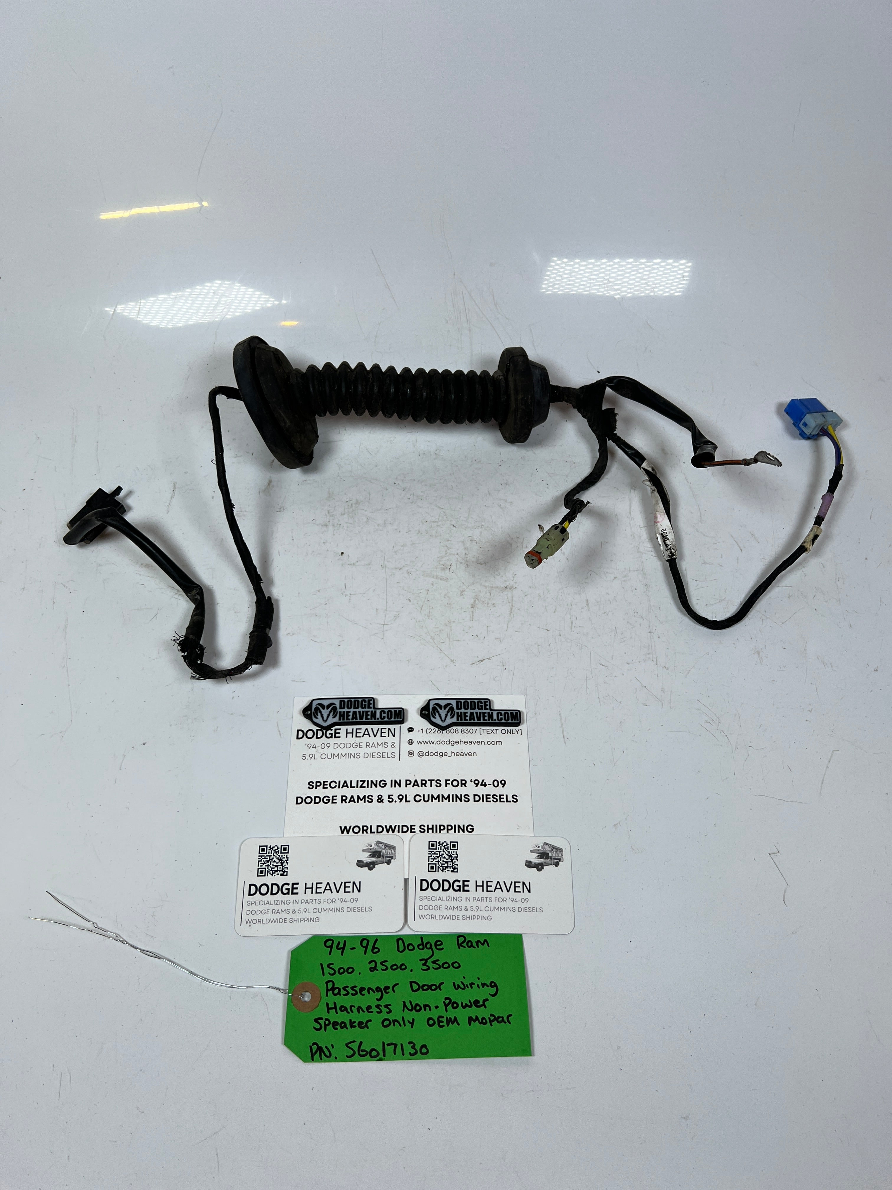 1994-1997 Dodge Ram 1500-3500 Passenger Door Wiring Harness