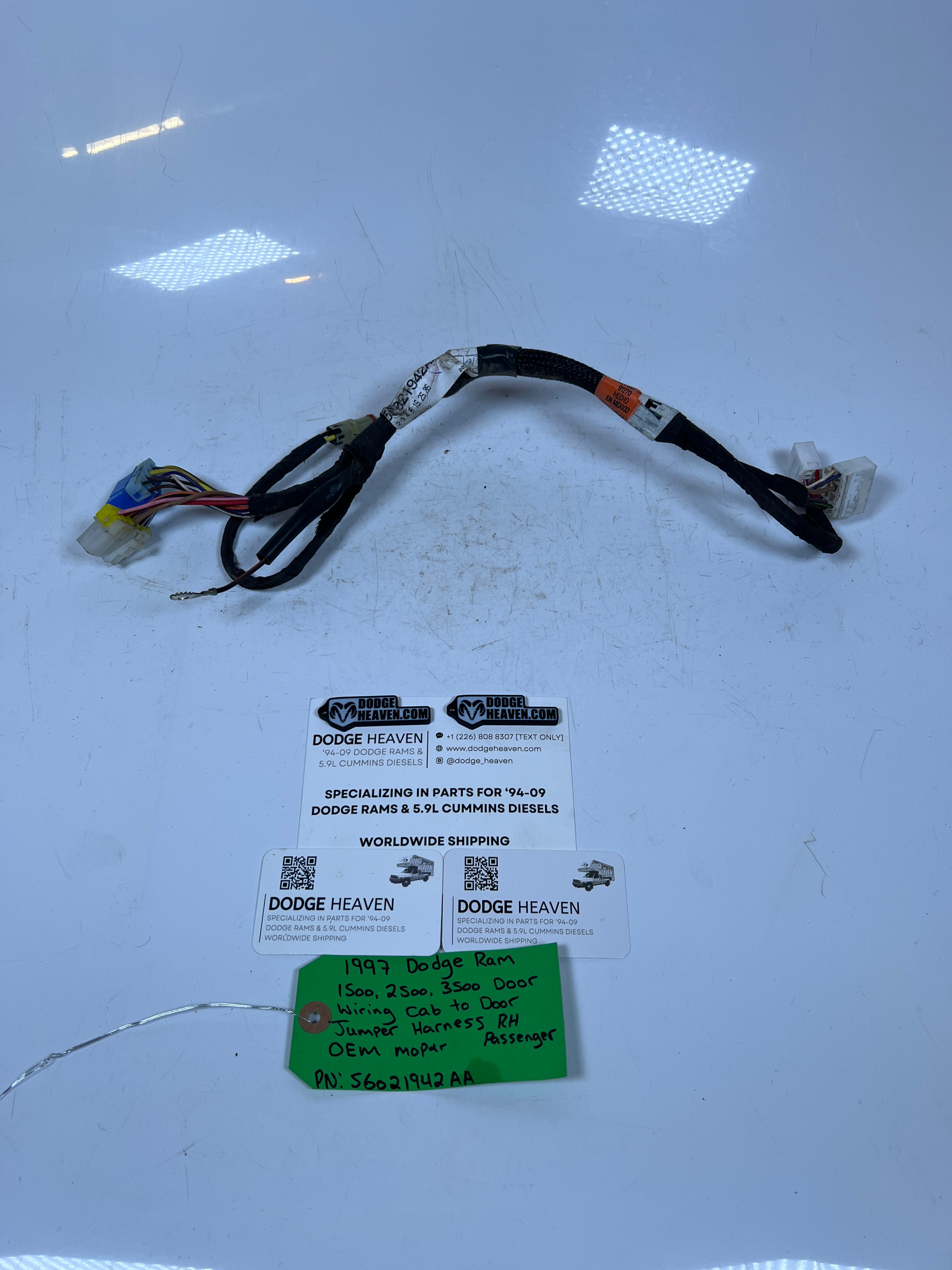 1997-1997 Dodge Ram 1500-3500 Passenger Door Jumper Wiring Harness
