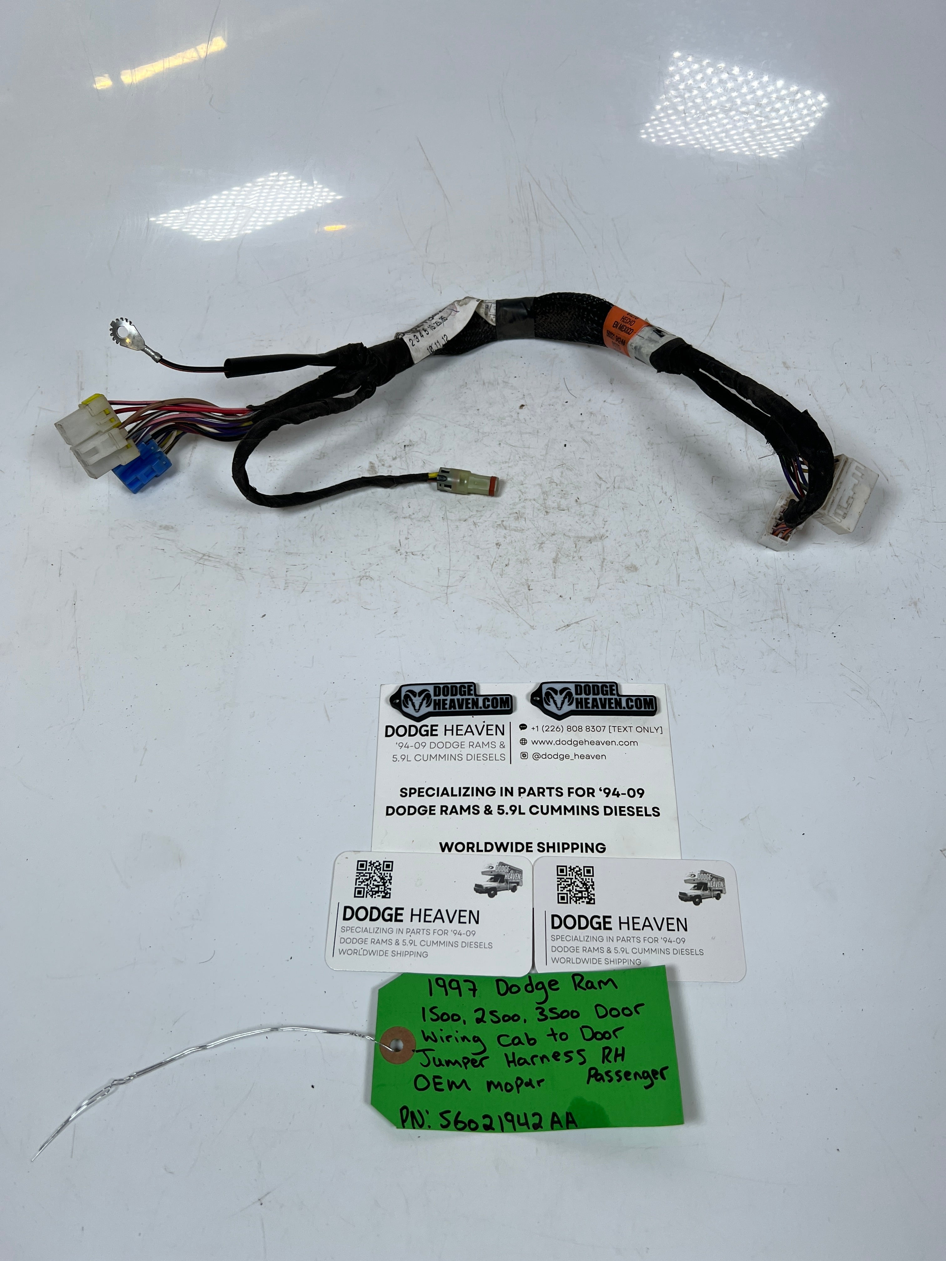1997-1997 Dodge Ram 1500-3500 Passenger Door Jumper Wiring Harness
