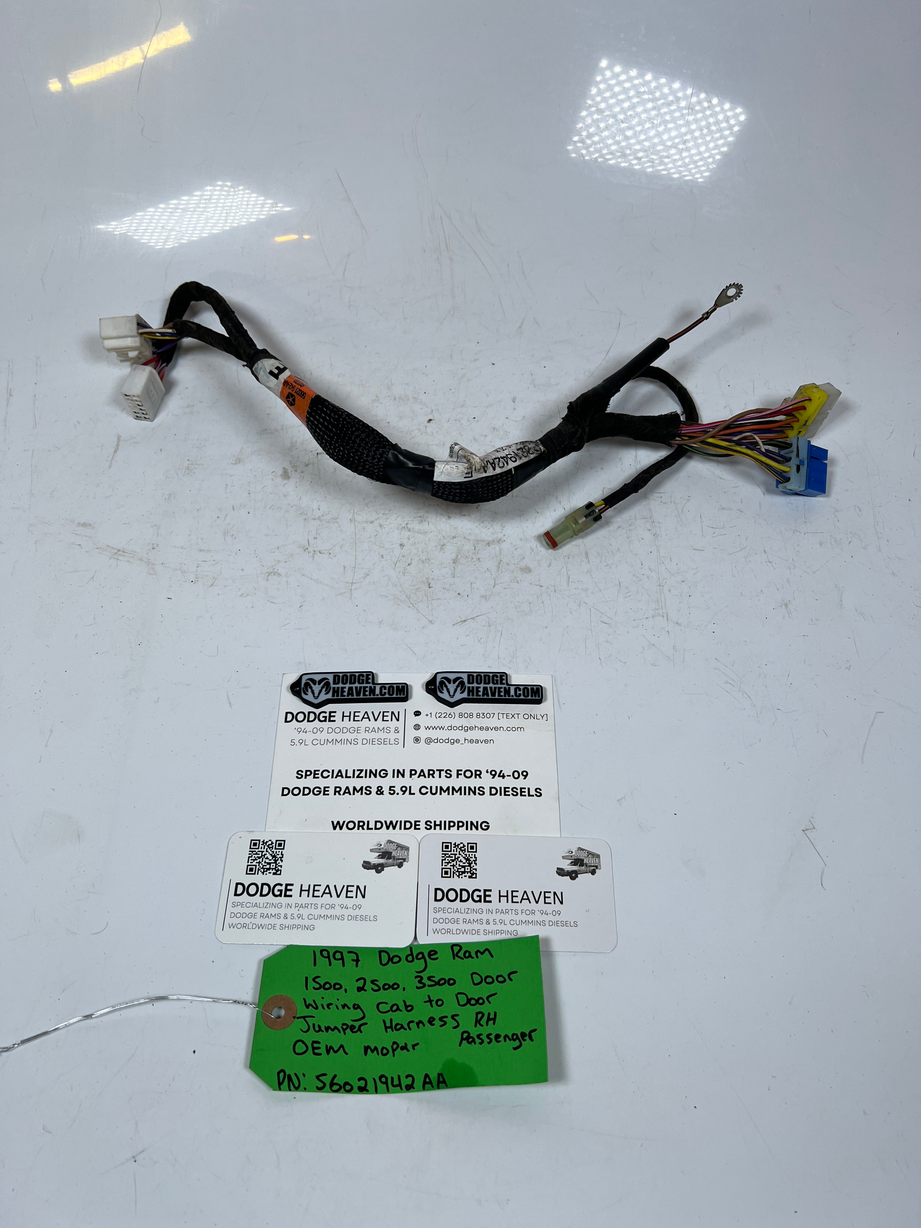 1997-1997 Dodge Ram 1500-3500 Passenger Door Jumper Wiring Harness
