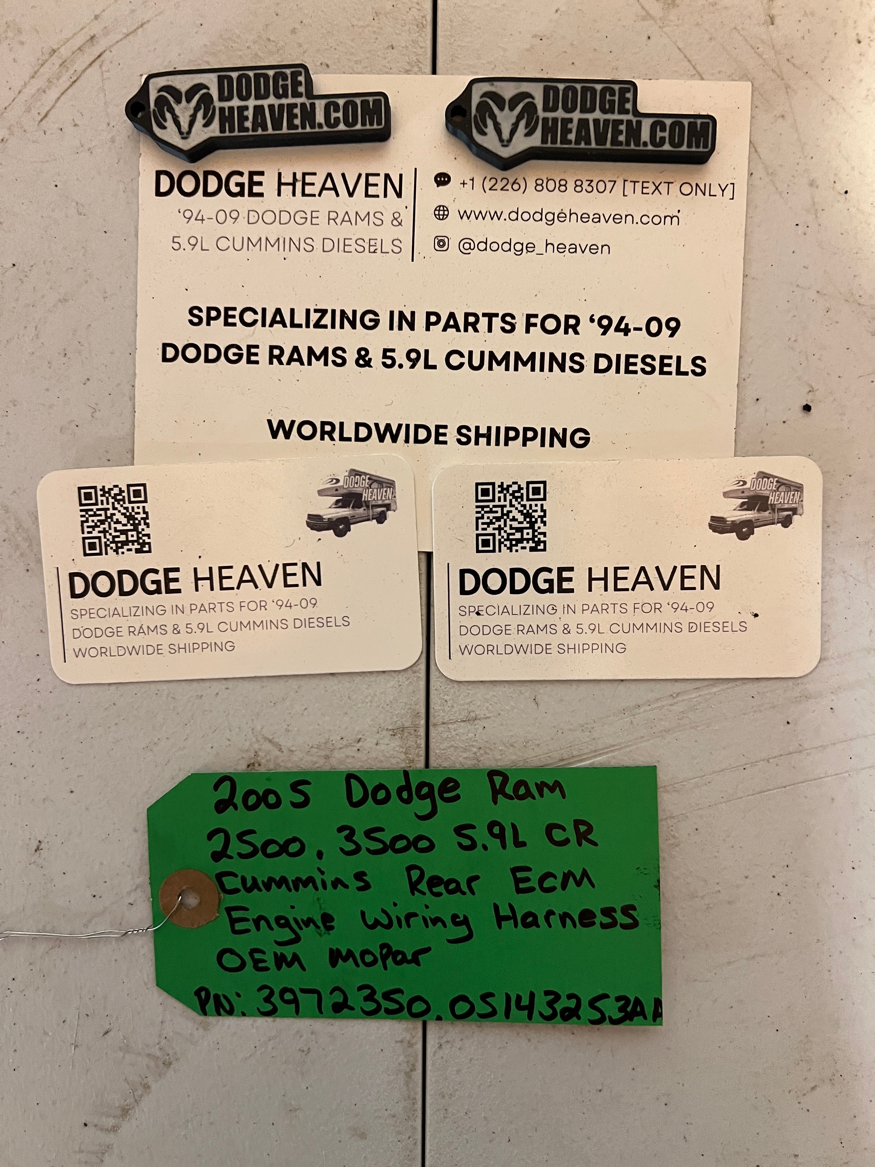 2005-2005 Dodge Ram 5.9L Cummins Rear ECm Engine Wiring Harness