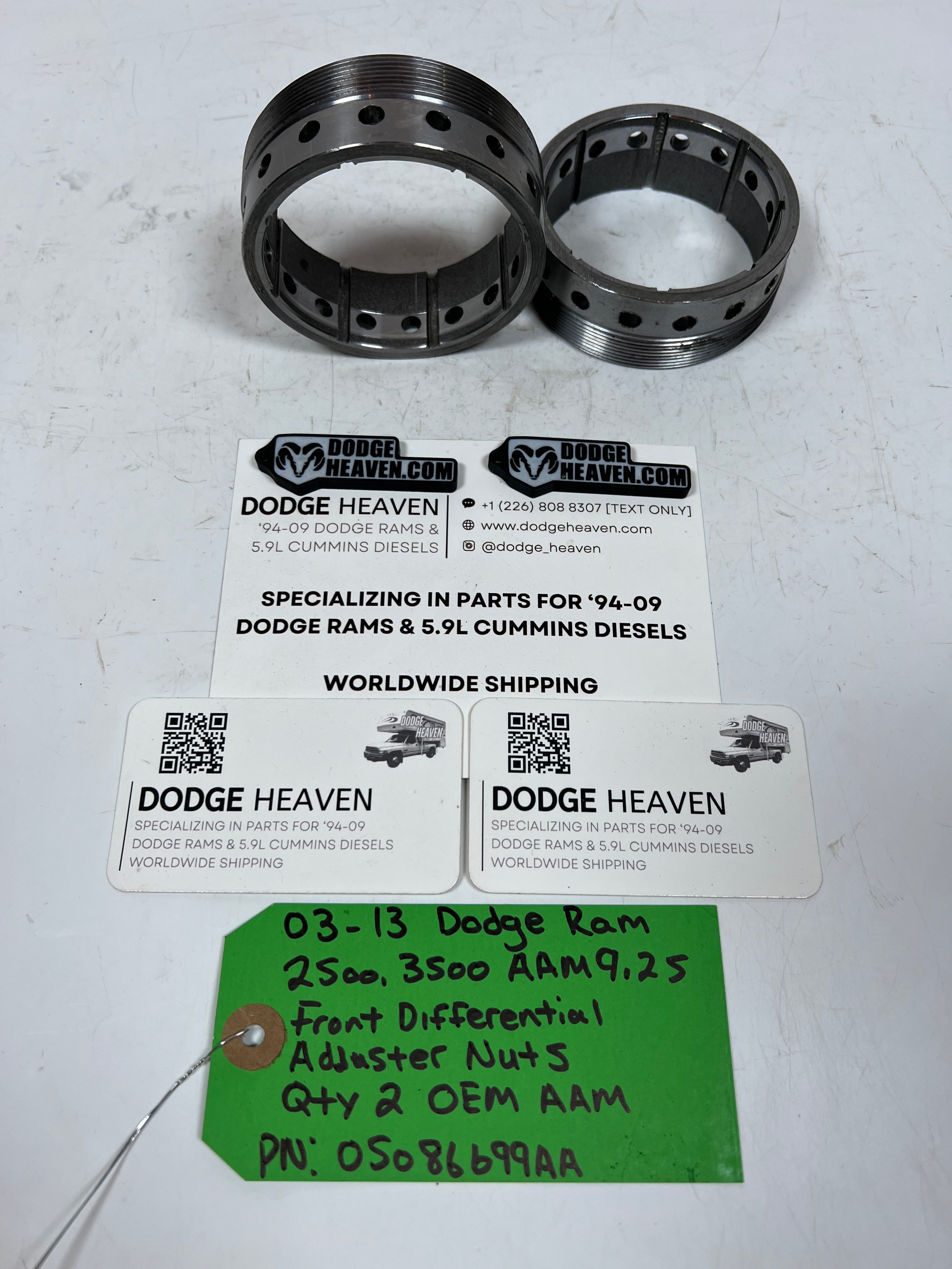 2003-2013 Dodge Ram AAM 9.25 Front Differential Adjuster Nuts