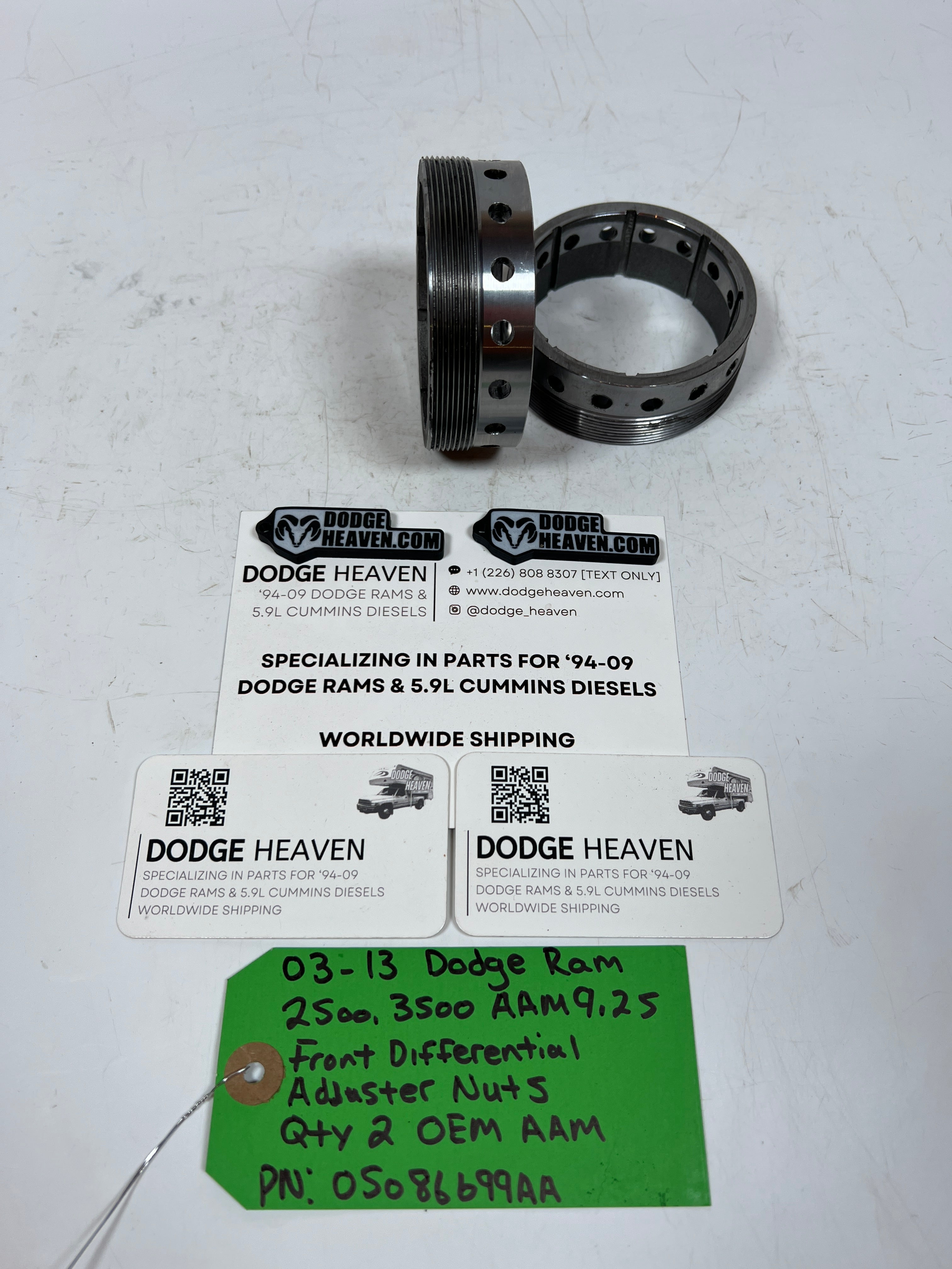 2003-2013 Dodge Ram AAM 9.25 Front Differential Adjuster Nuts