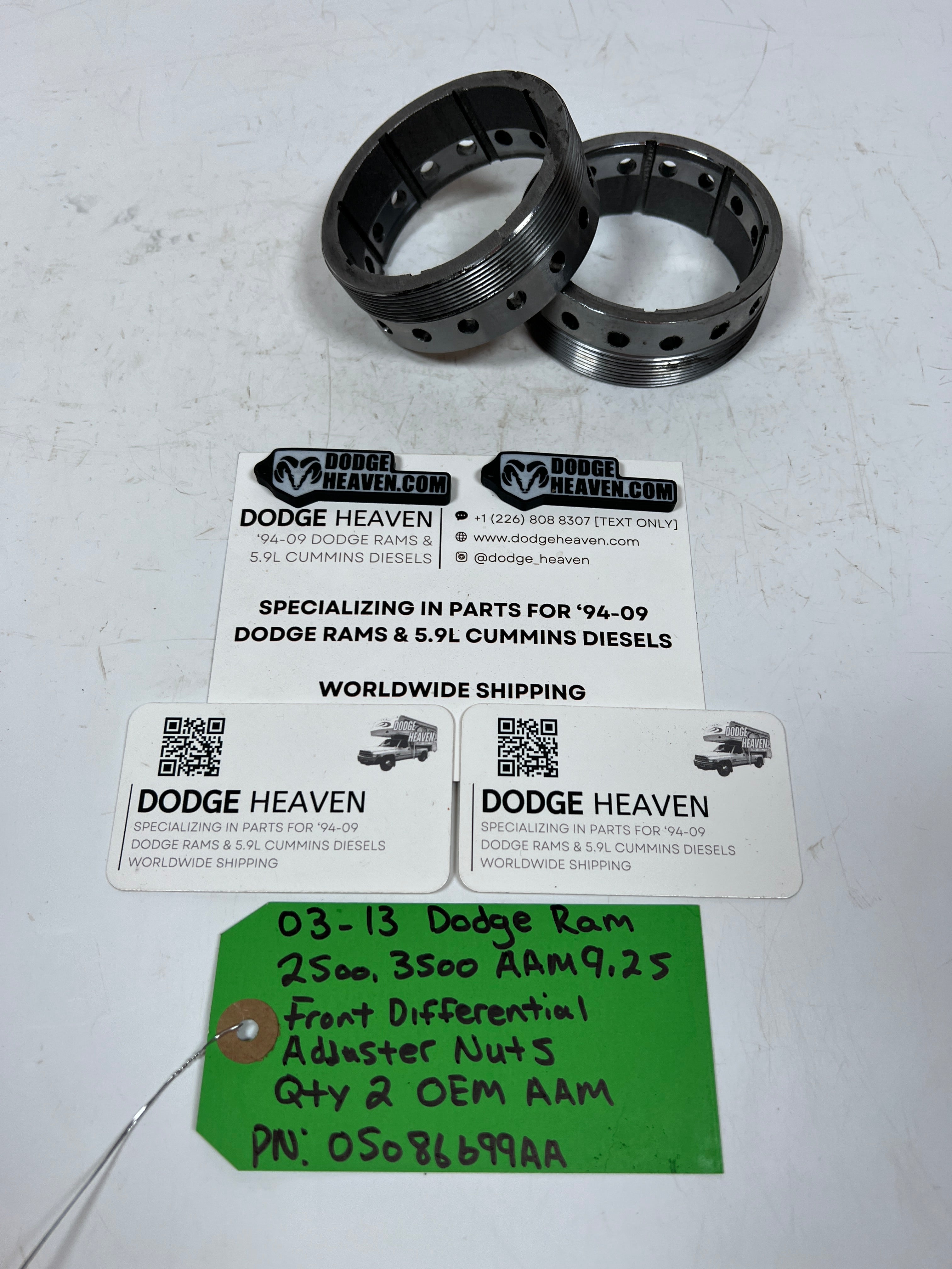 2003-2013 Dodge Ram AAM 9.25 Front Differential Adjuster Nuts