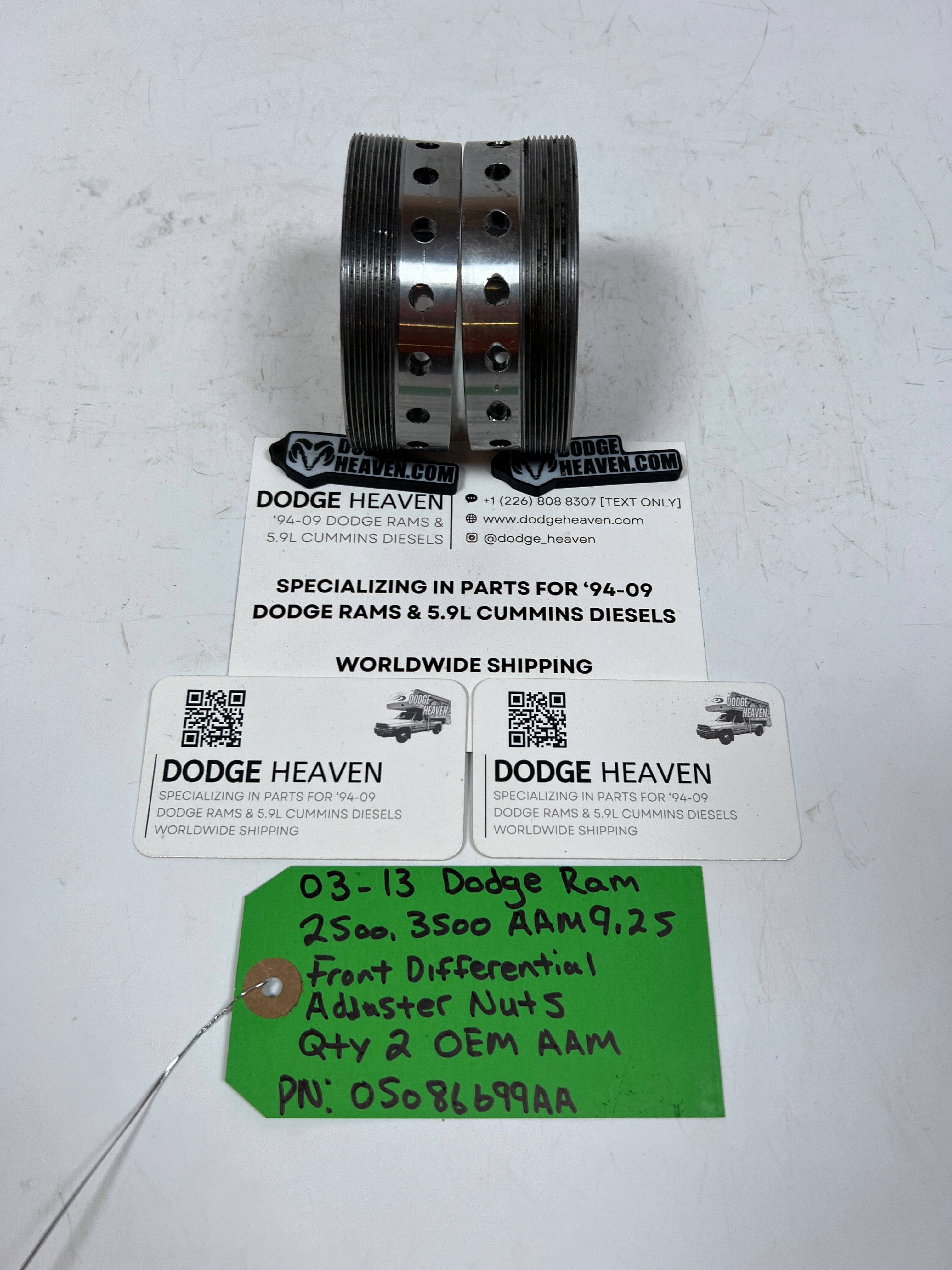 2003-2013 Dodge Ram AAM 9.25 Front Differential Adjuster Nuts