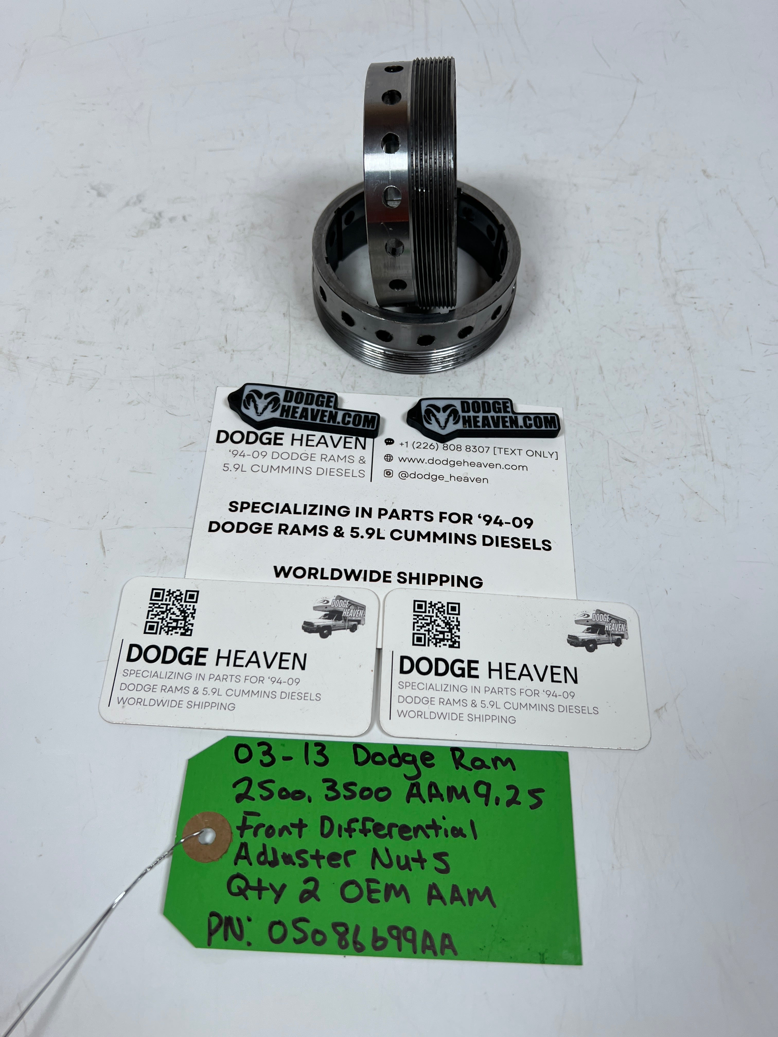 2003-2013 Dodge Ram AAM 9.25 Front Differential Adjuster Nuts