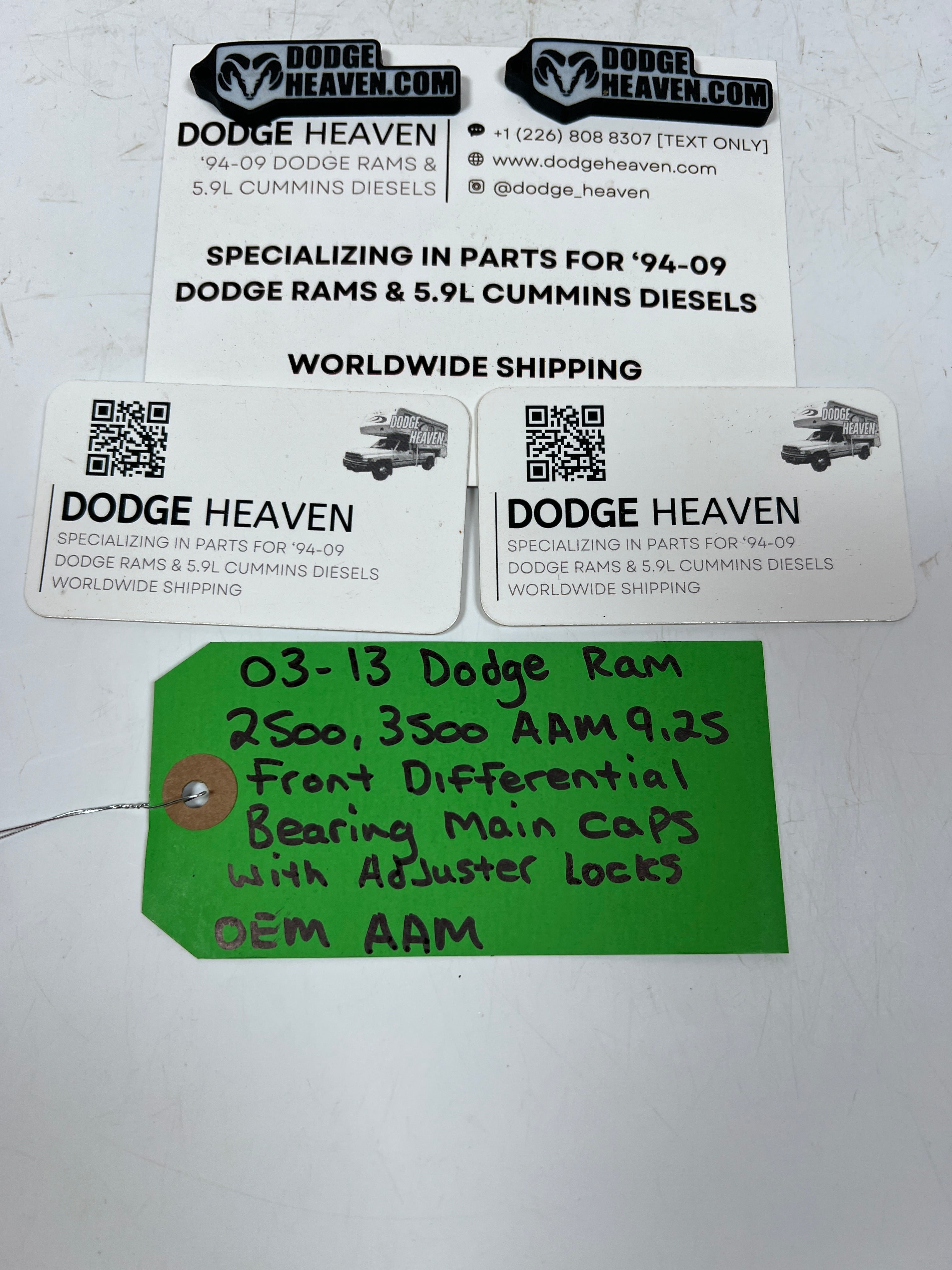 2003-2013 Dodge Ram AAM 9.25 Front Differential Bearing Main Caps W Locks