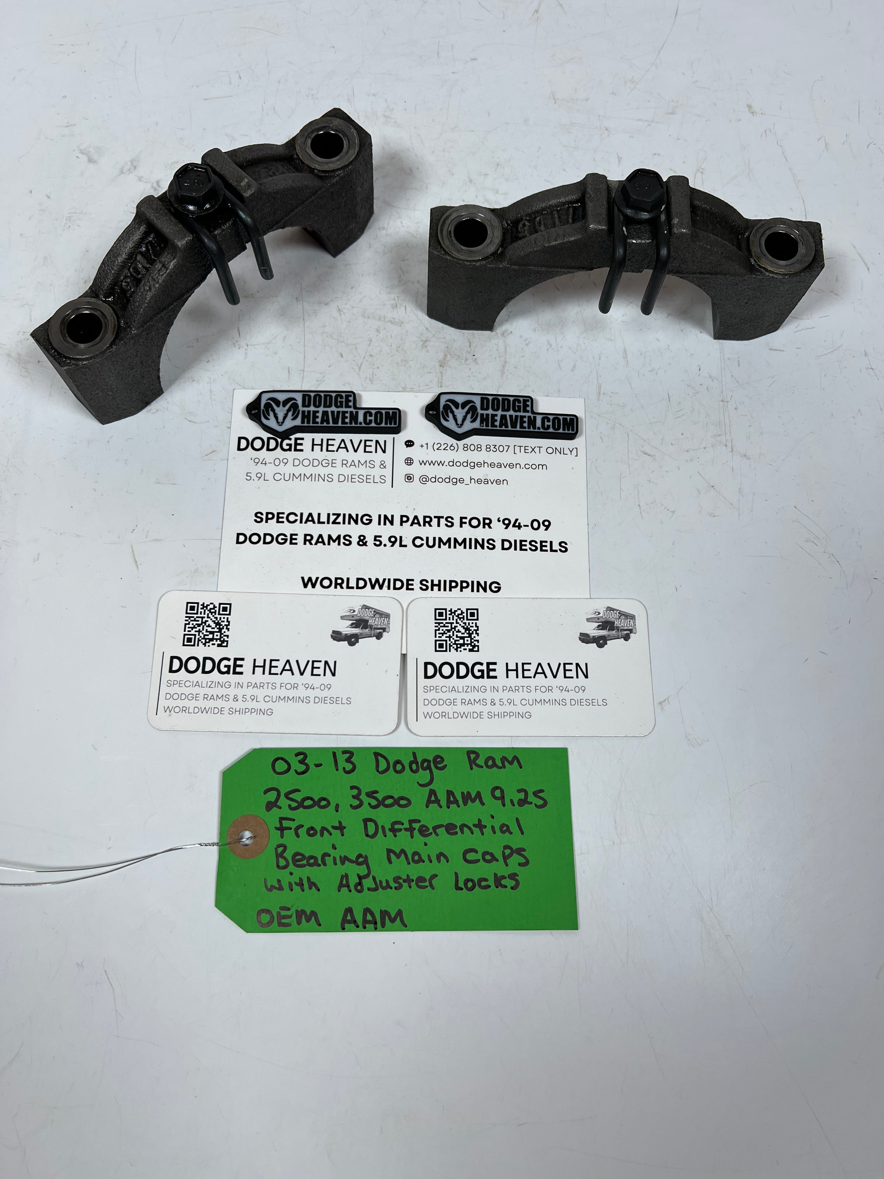 2003-2013 Dodge Ram AAM 9.25 Front Differential Bearing Main Caps W Locks
