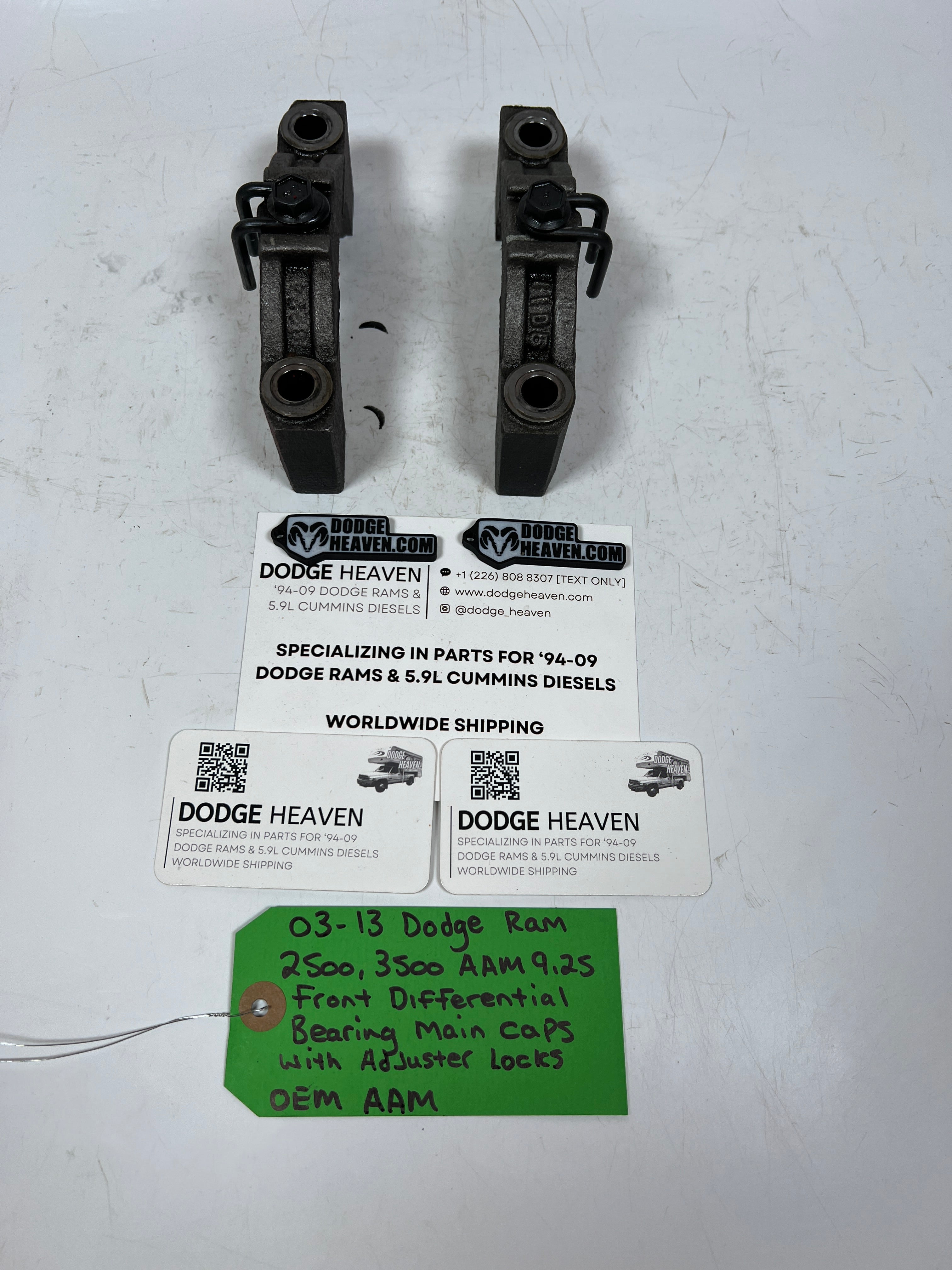 2003-2013 Dodge Ram AAM 9.25 Front Differential Bearing Main Caps W Locks