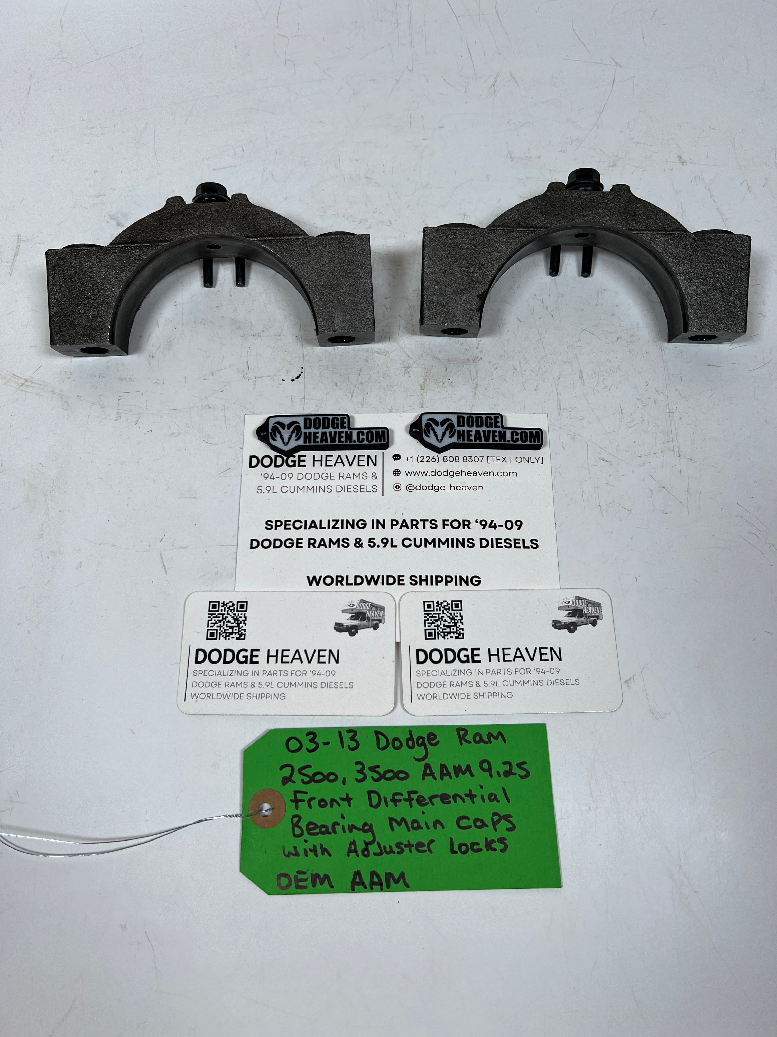 2003-2013 Dodge Ram AAM 9.25 Front Differential Bearing Main Caps W Locks