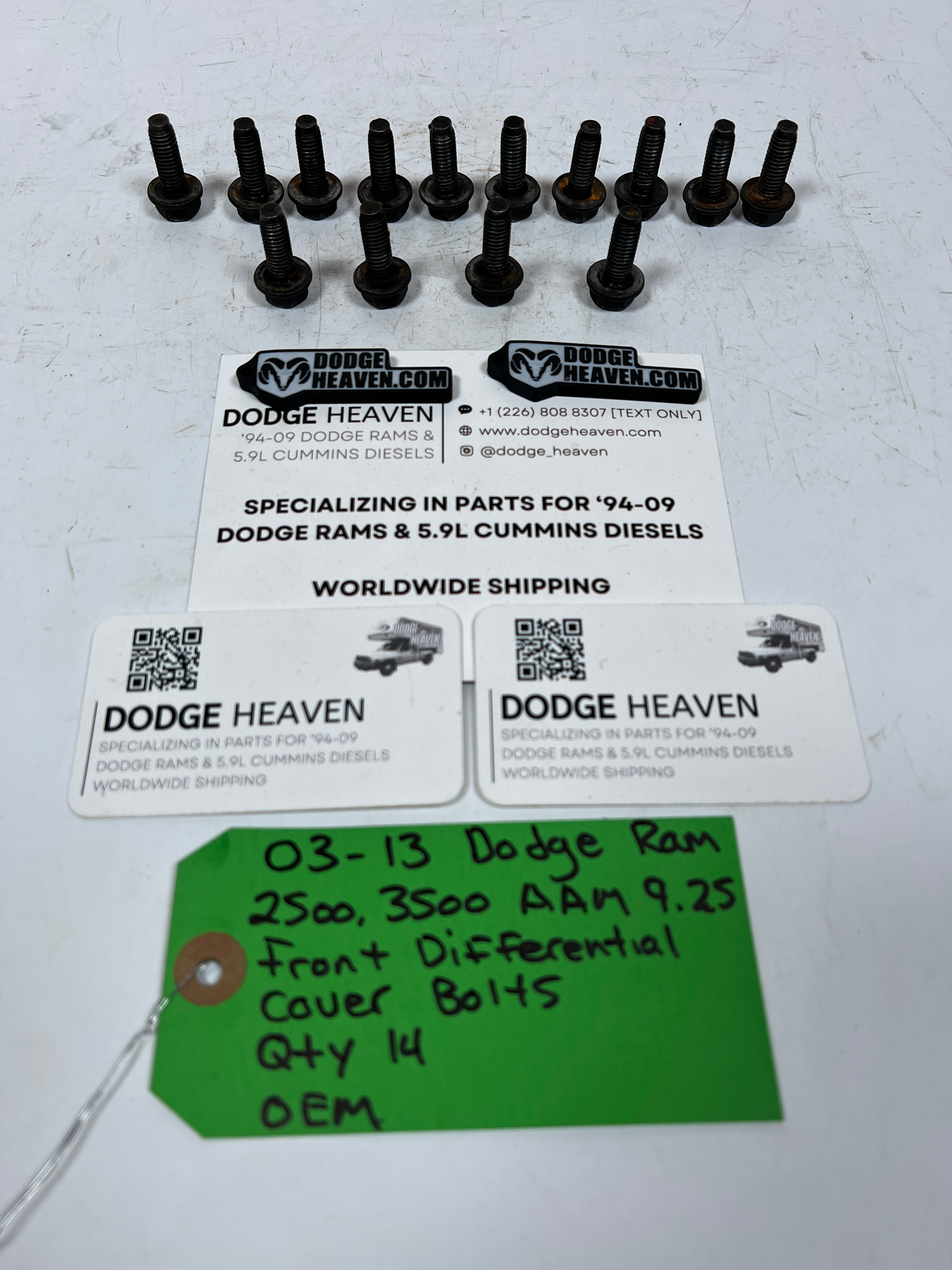 2003-2013 Dodge Ram AAM 9.25 Front Differential Cover Bolts
