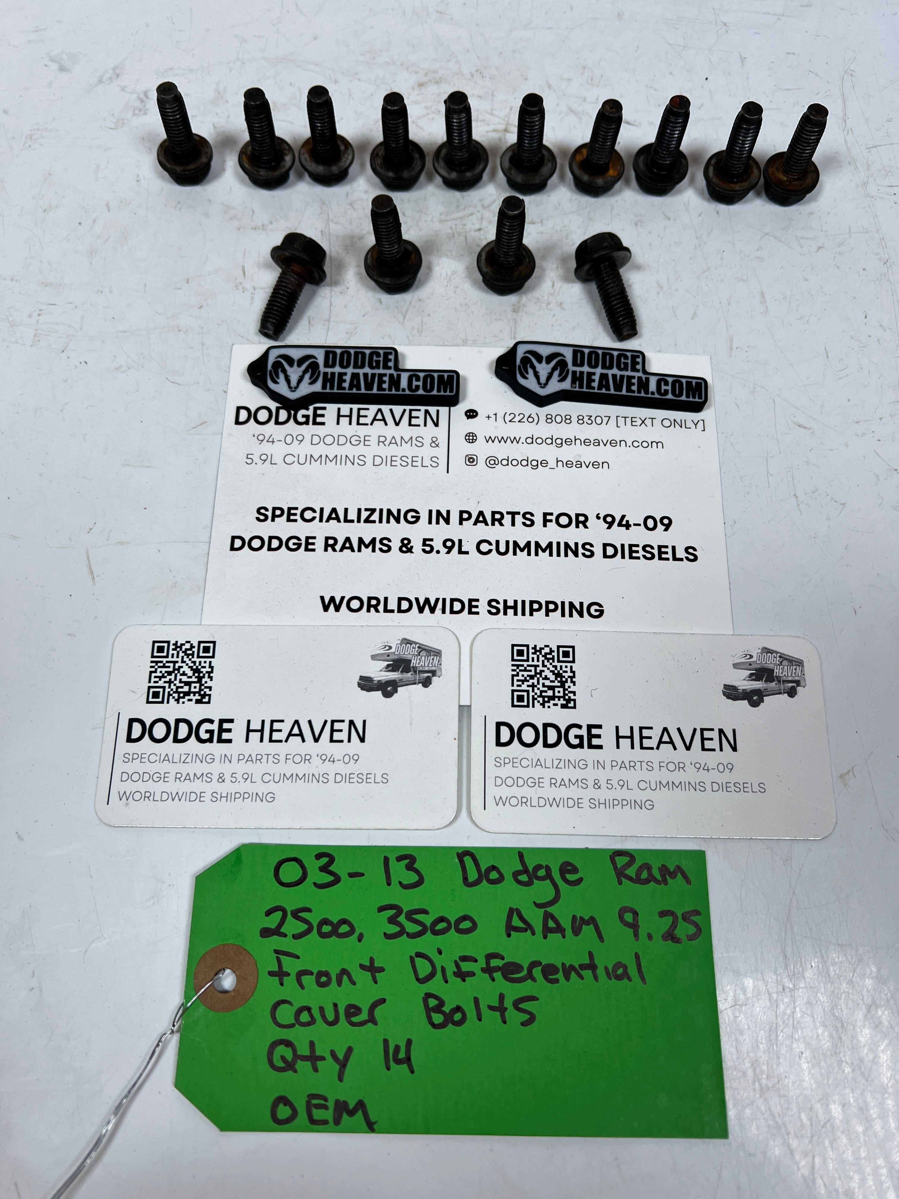 2003-2013 Dodge Ram AAM 9.25 Front Differential Cover Bolts