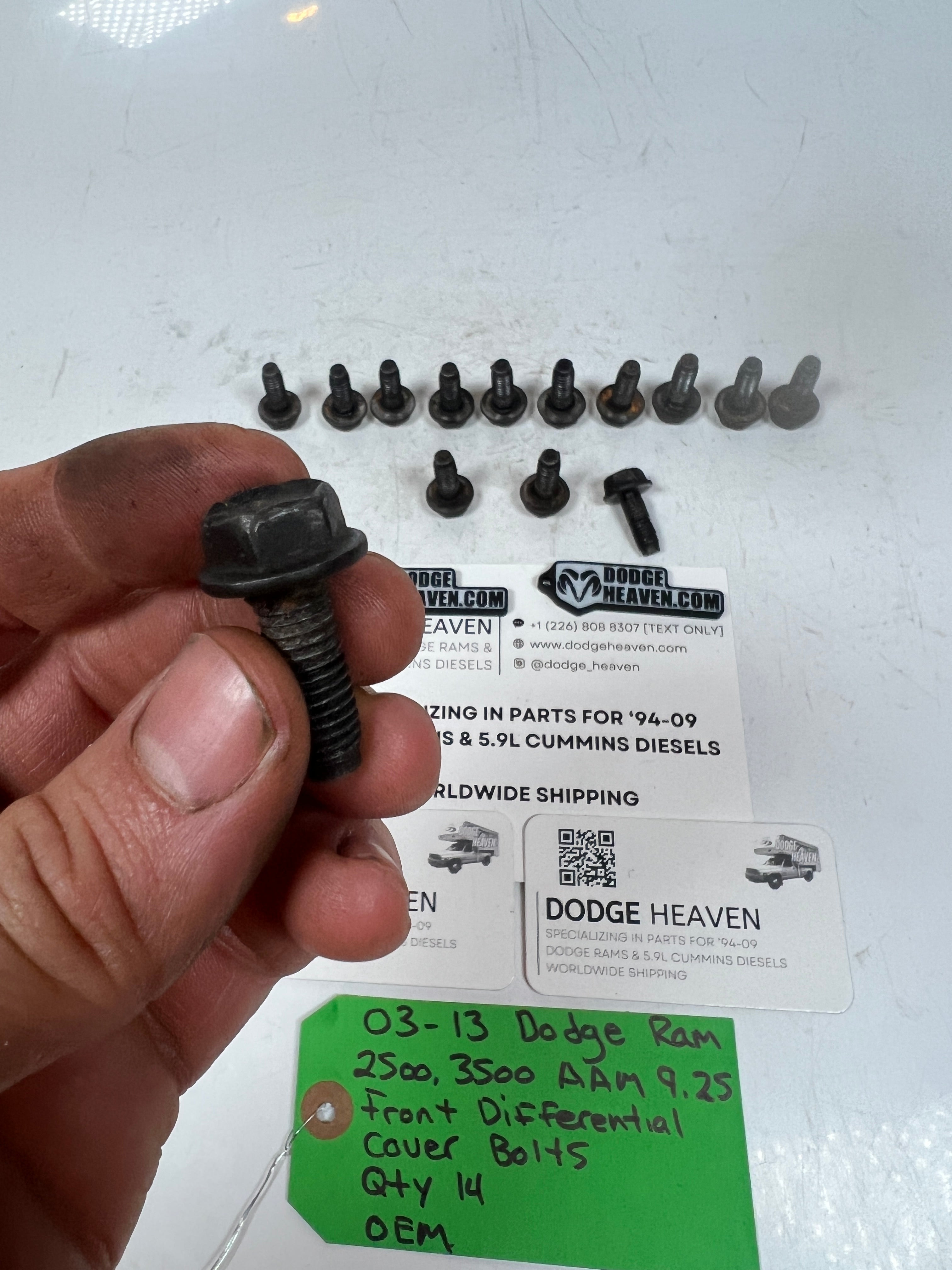 2003-2013 Dodge Ram AAM 9.25 Front Differential Cover Bolts
